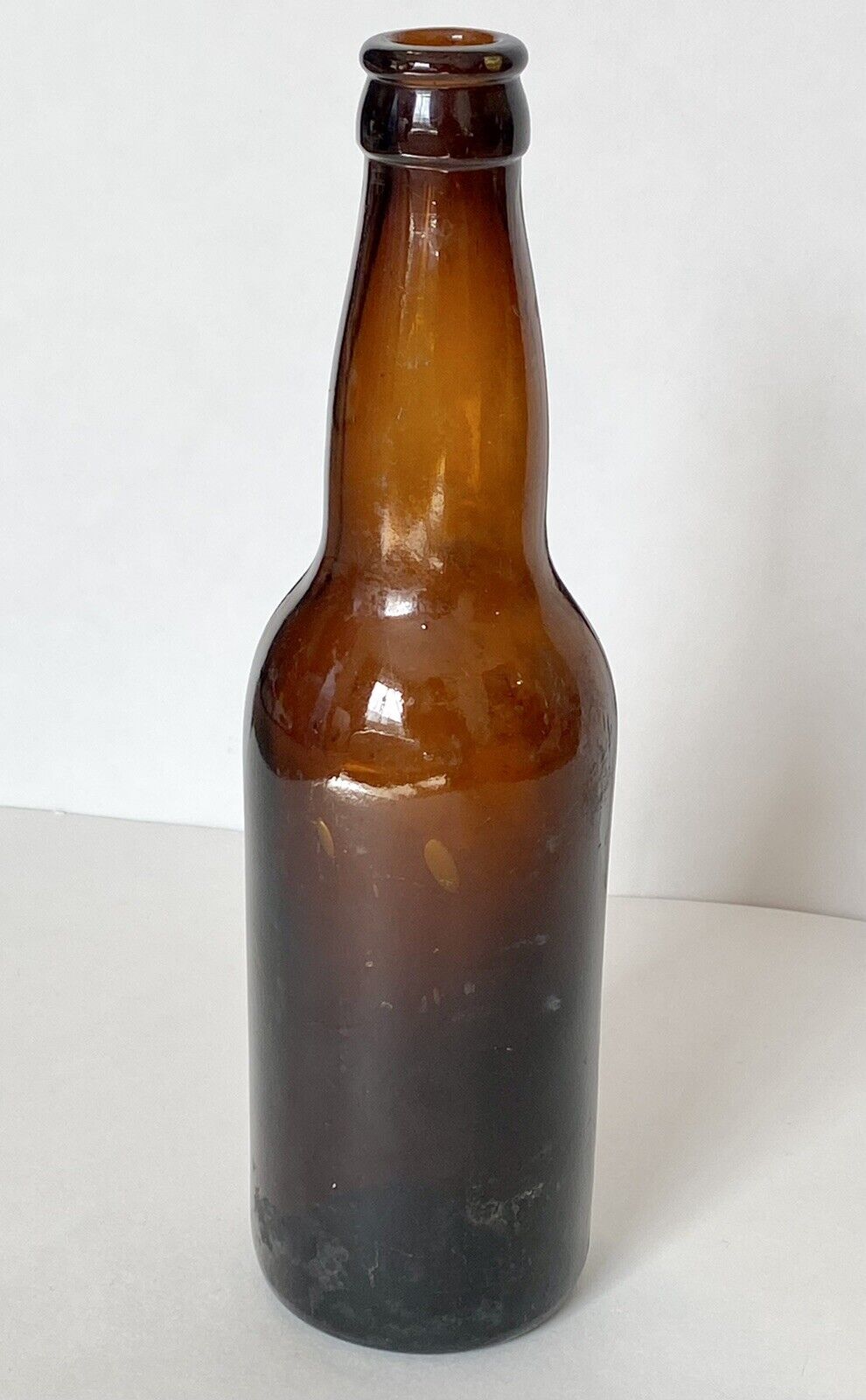 A B CO (arched) Antique Pre-Pro Amber Beer Bottle Crown Top Bubbles  1905-1916