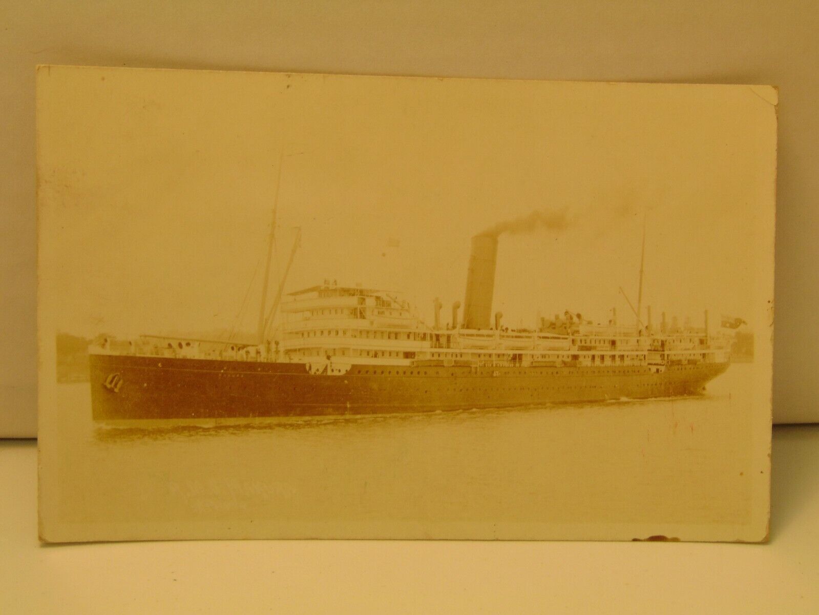 D2142 Postcard RPPC ship boat HMS Makura Makora 1912 H.M.S.
