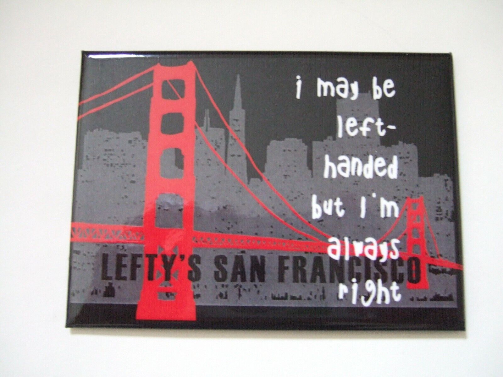 San Francisco Golden Gate Bridge Metal Refrigerator Magnet Souvenir EUC