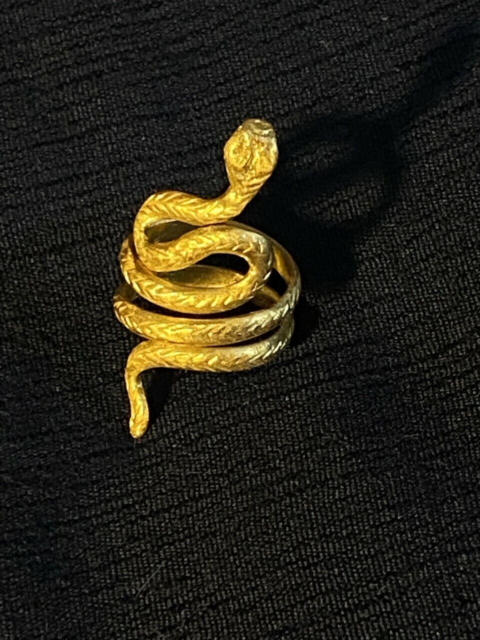 Roman Solid Gold Snake Finger Ring, c.1st-2nd Century A.D Ancient Jewelry