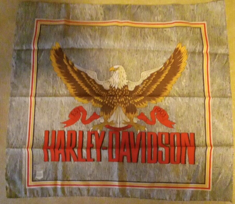 Vintage Harley Davidson Motorcycles Bandana Soaring Eagle Made in USA Official