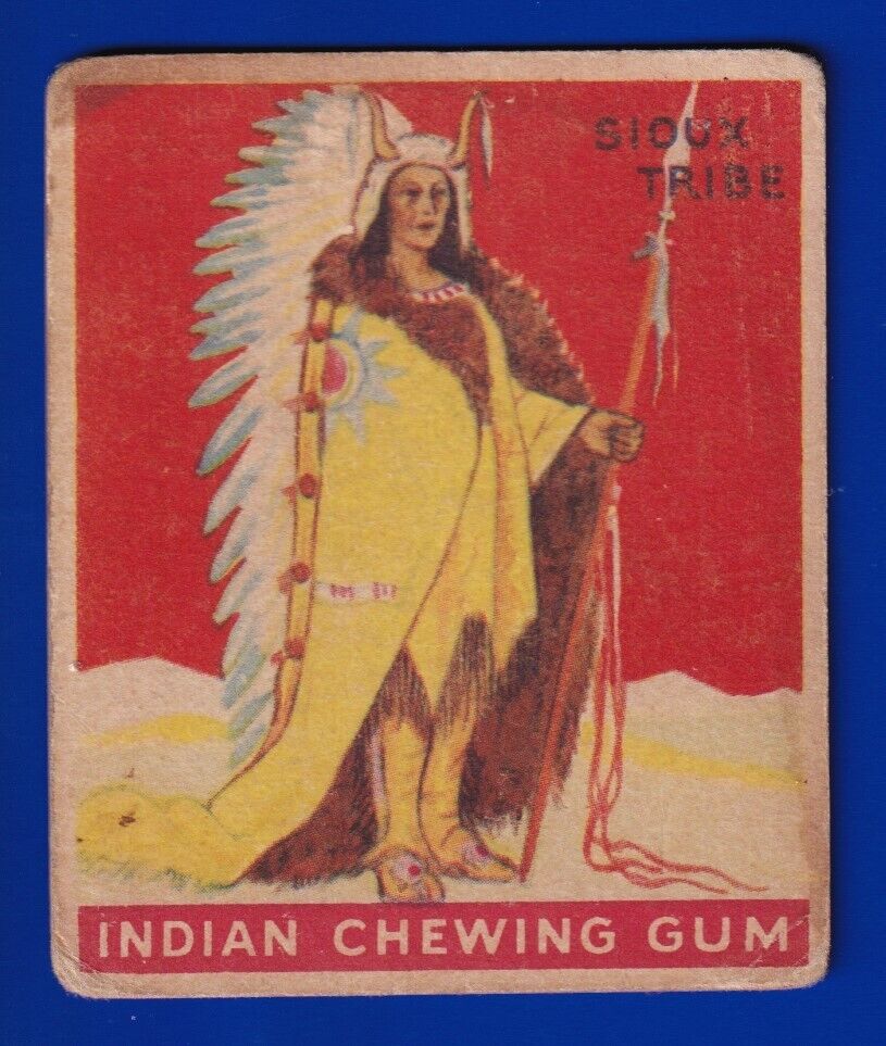 CHIEF OF THE SIOUX TRIBE 1933 R73 GOUDEY INDIAN GUM series of 48 #22 GOOD