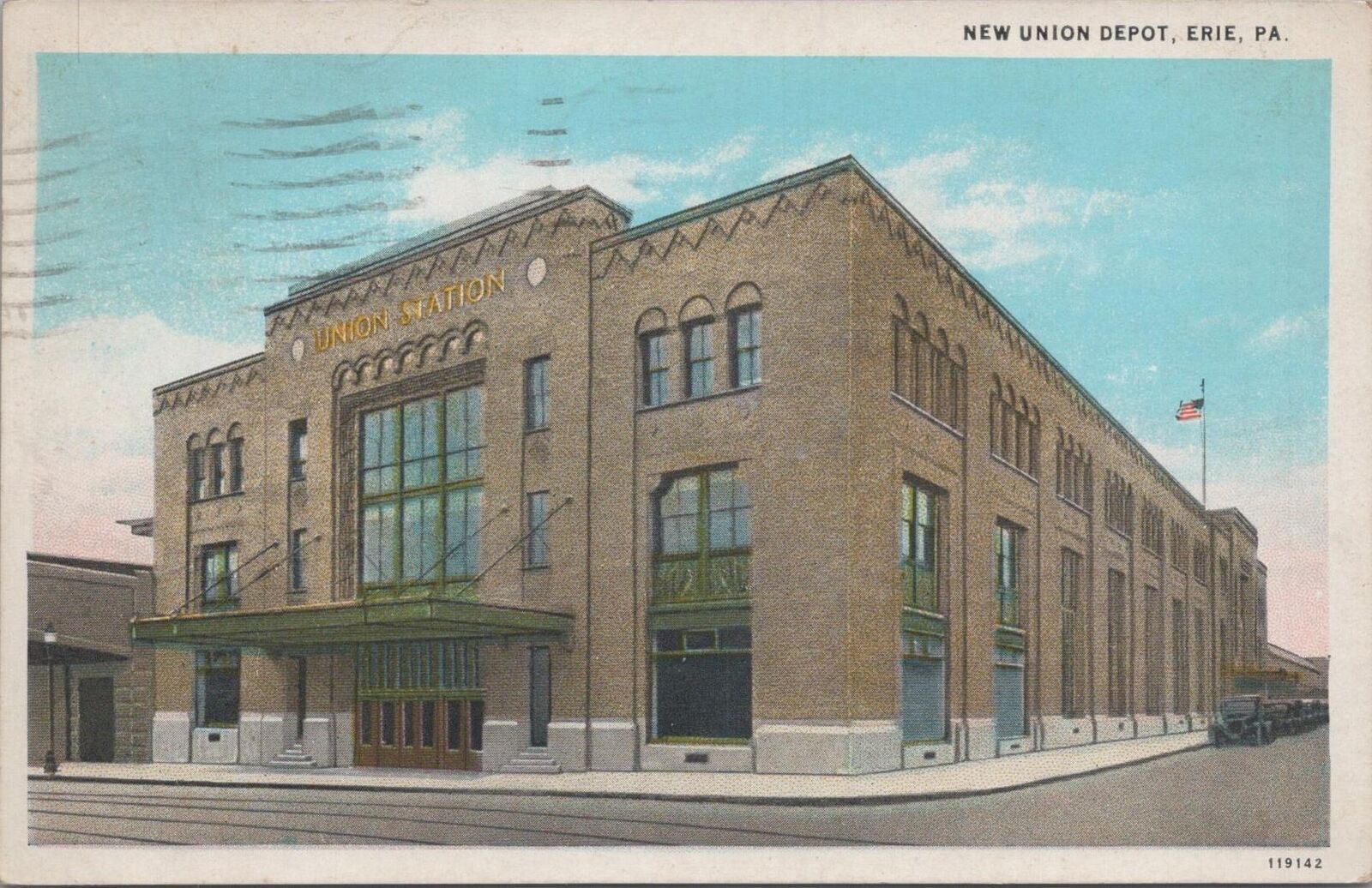 Postcard New Union Depot Erie PA