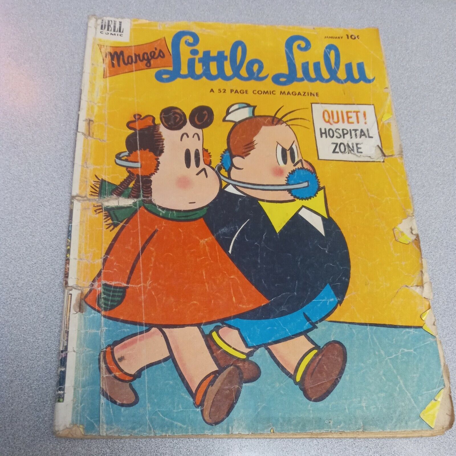 MARGE\'S LITTLE LULU COMICS #55 * GOLDEN AGE JAN 1953 DELL QUIET HOSPITAL Tubby
