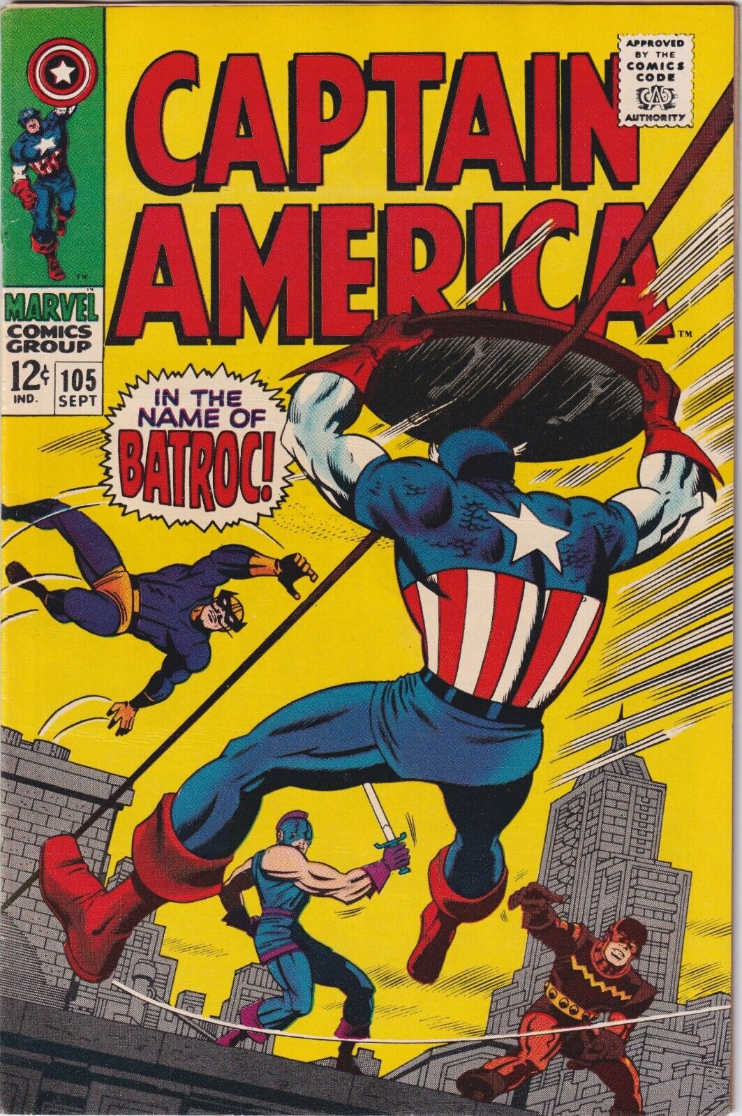 Captain America #105 (1968) - VF 8.0