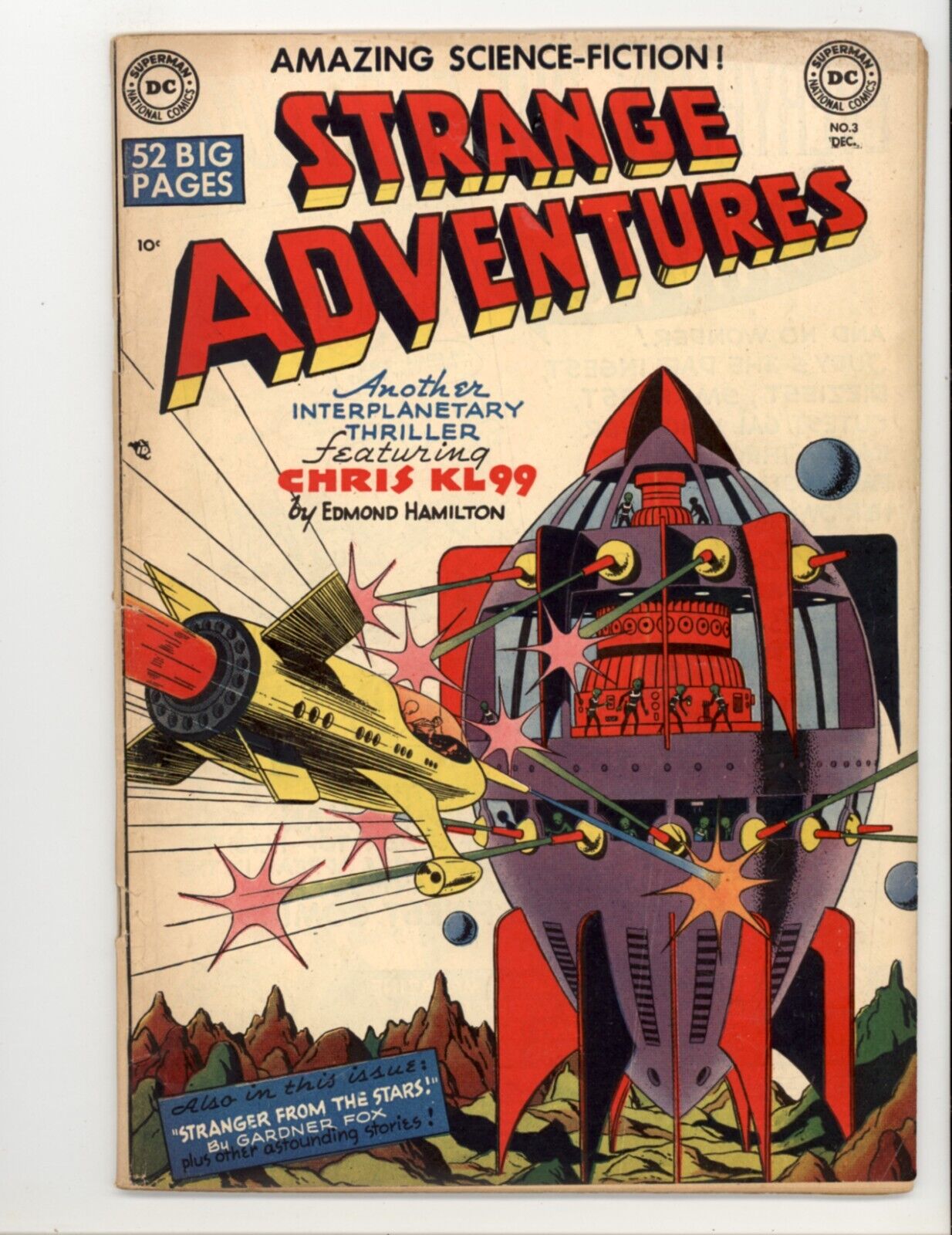 Strange Adventures 3 VG+DC 52 Big Pages 1950