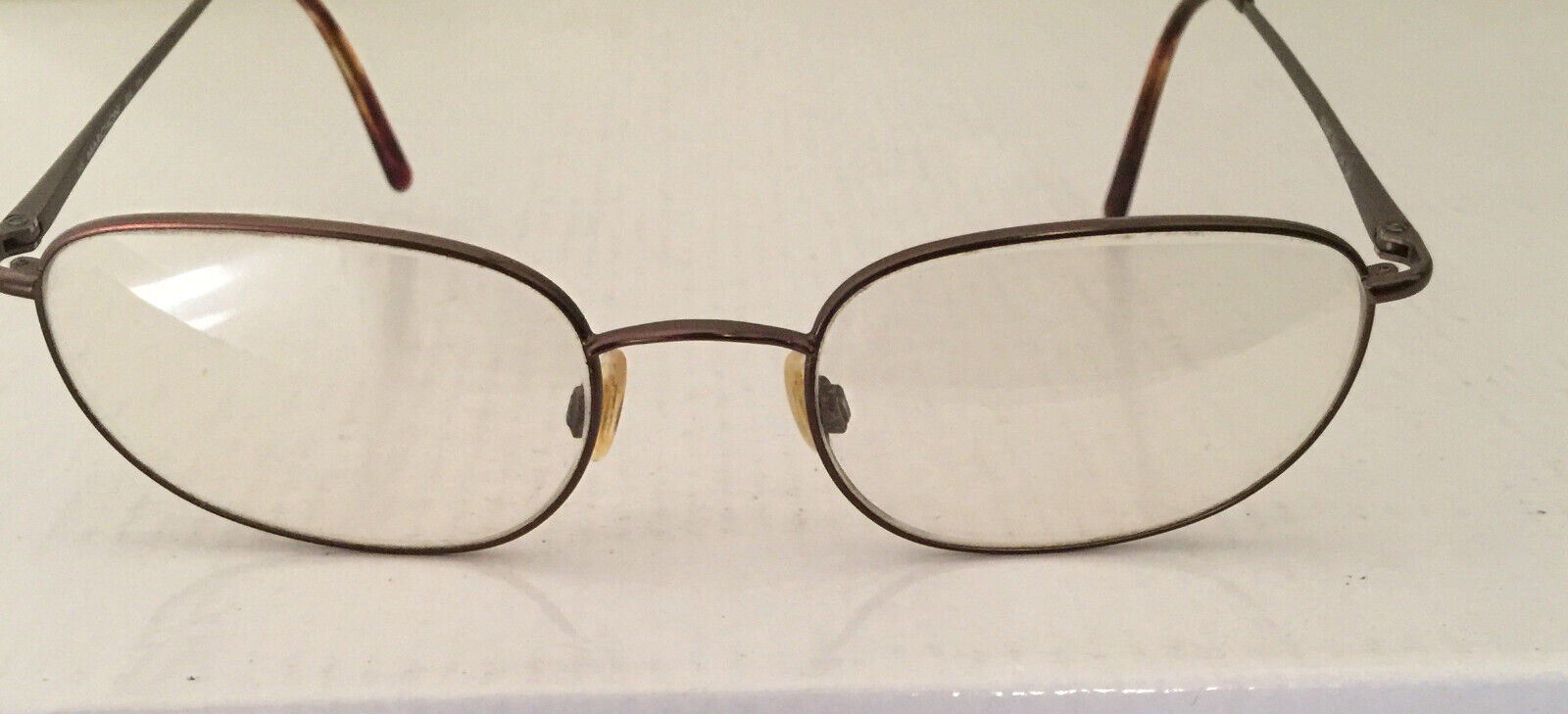 VTG Marchon Eyeglass Frames brown metal size 55[]21 145  Made In Italy