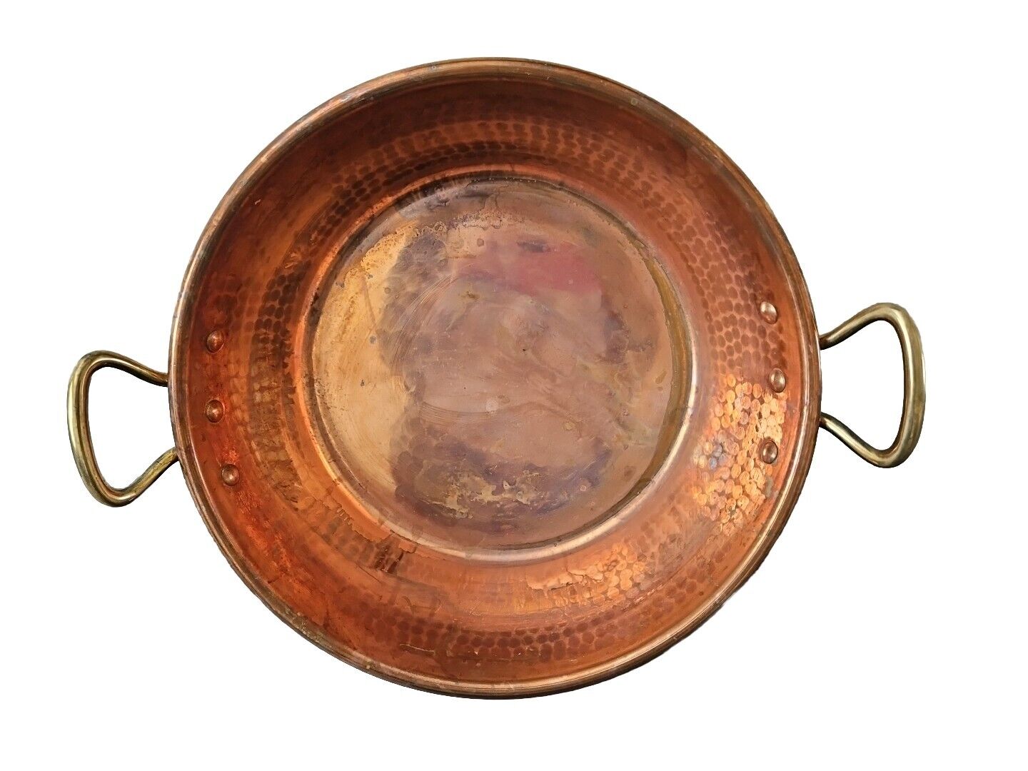 Vintage Mauviel Jam Pan Hammered Copper 