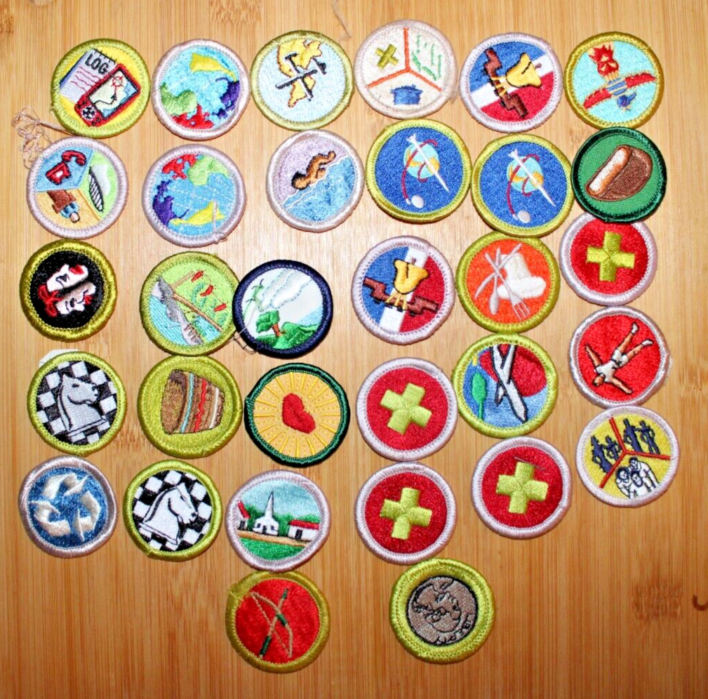 Lot of 31 Sash Awards Modern and vintage Boy Scouts of America BSA Patch
