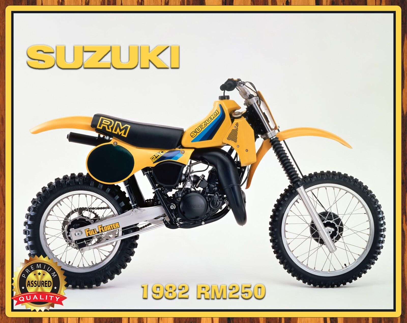 1982 Suzuki RM250 - Motocross - Motorcycles - Metal Sign 11 x 14