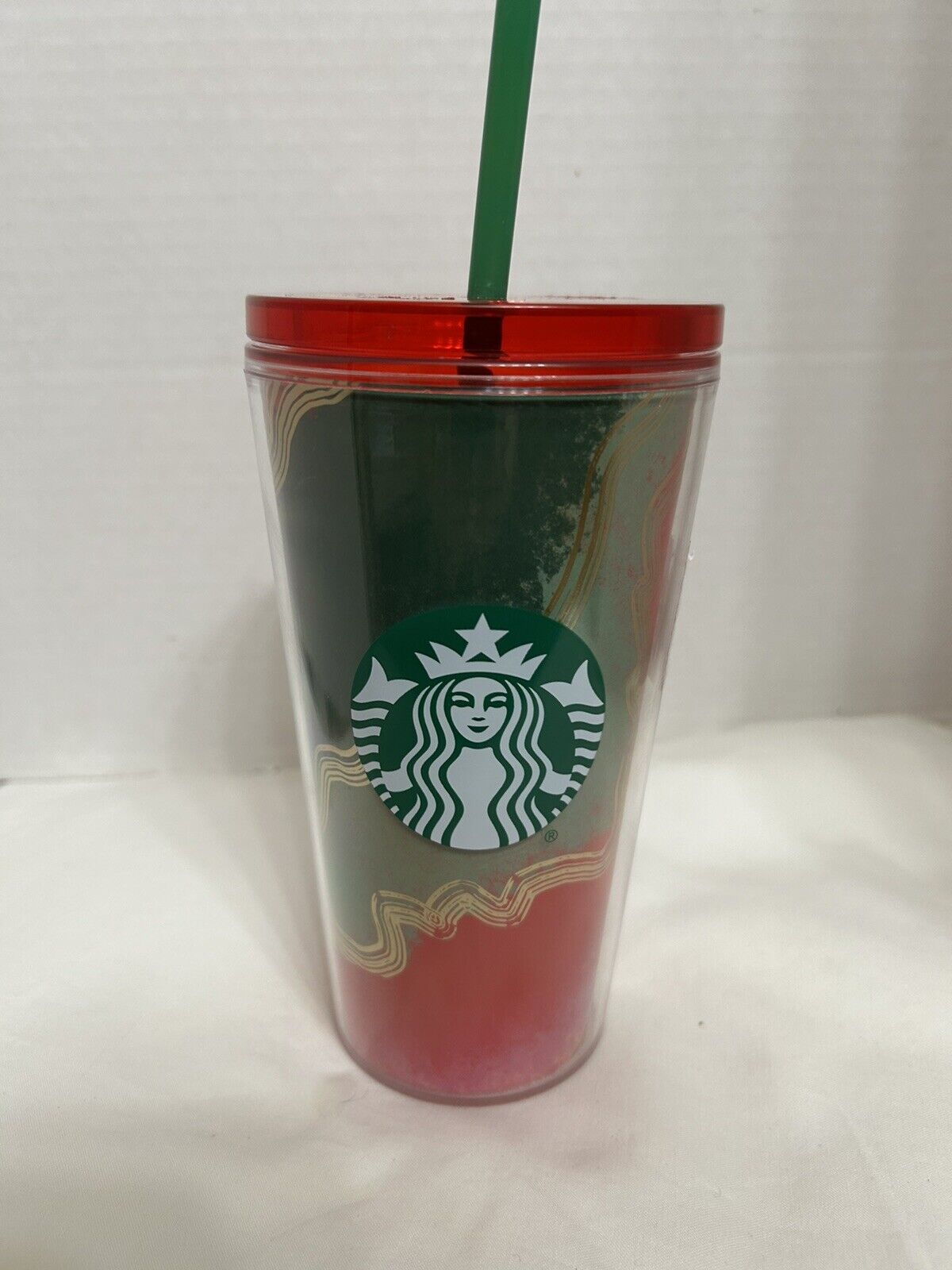 NEW Starbucks 2021 Winter Holiday Multi Color Swirl 16oz Tumbler