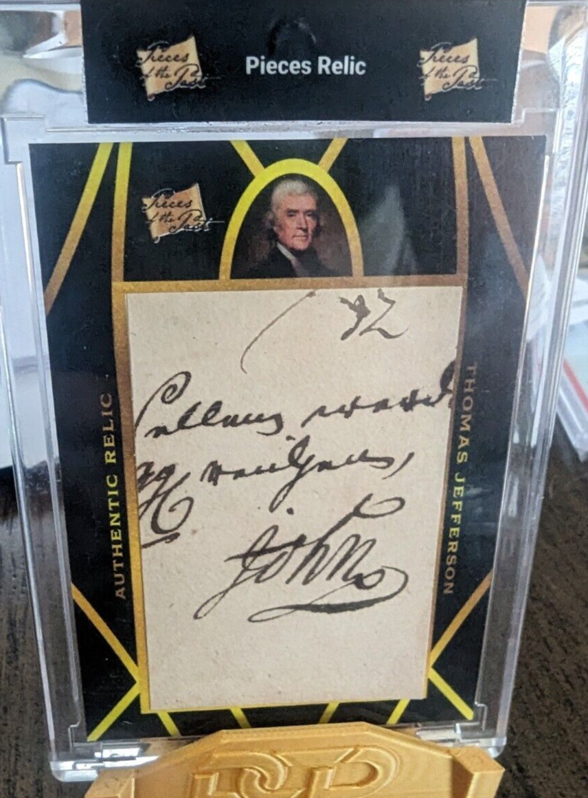 2022 Pieces Of The Past Thomas Jefferson Authentic Jumbo Handwriting Relic
