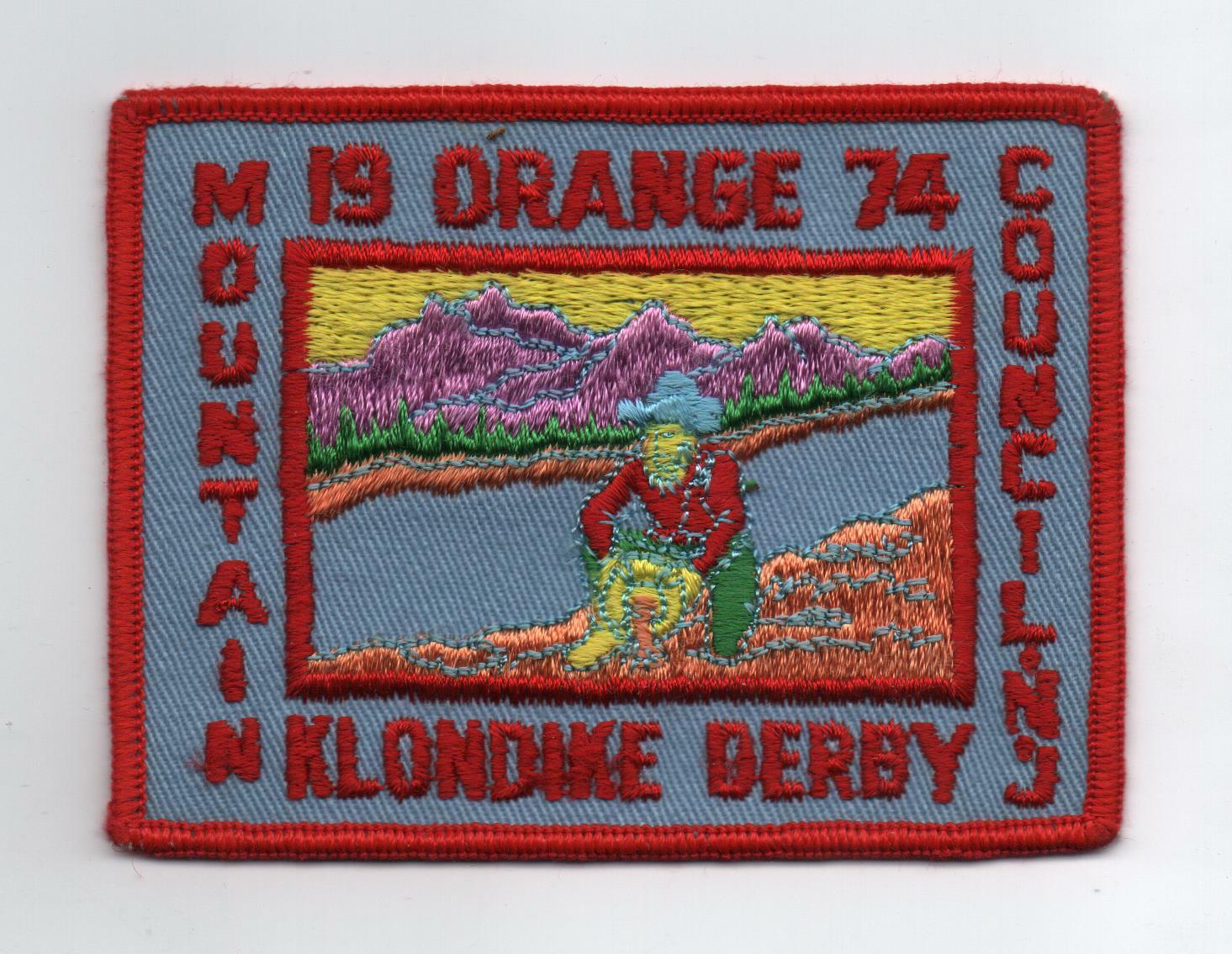 1974 Klondike Derby (Orange Mt. Council, New Jersey) Patch, Mint