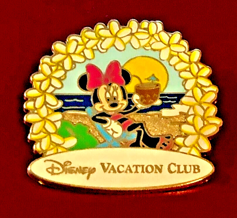 😍 RARE 2009 DVC Disney Vacation Club Minnie Mouse Pin - Minnie Hawaii Coconut