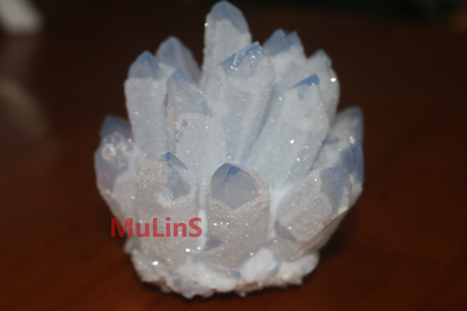 Lustrous Blue Crystal Cluster Illuminate Your Living Space with Natural Charm 