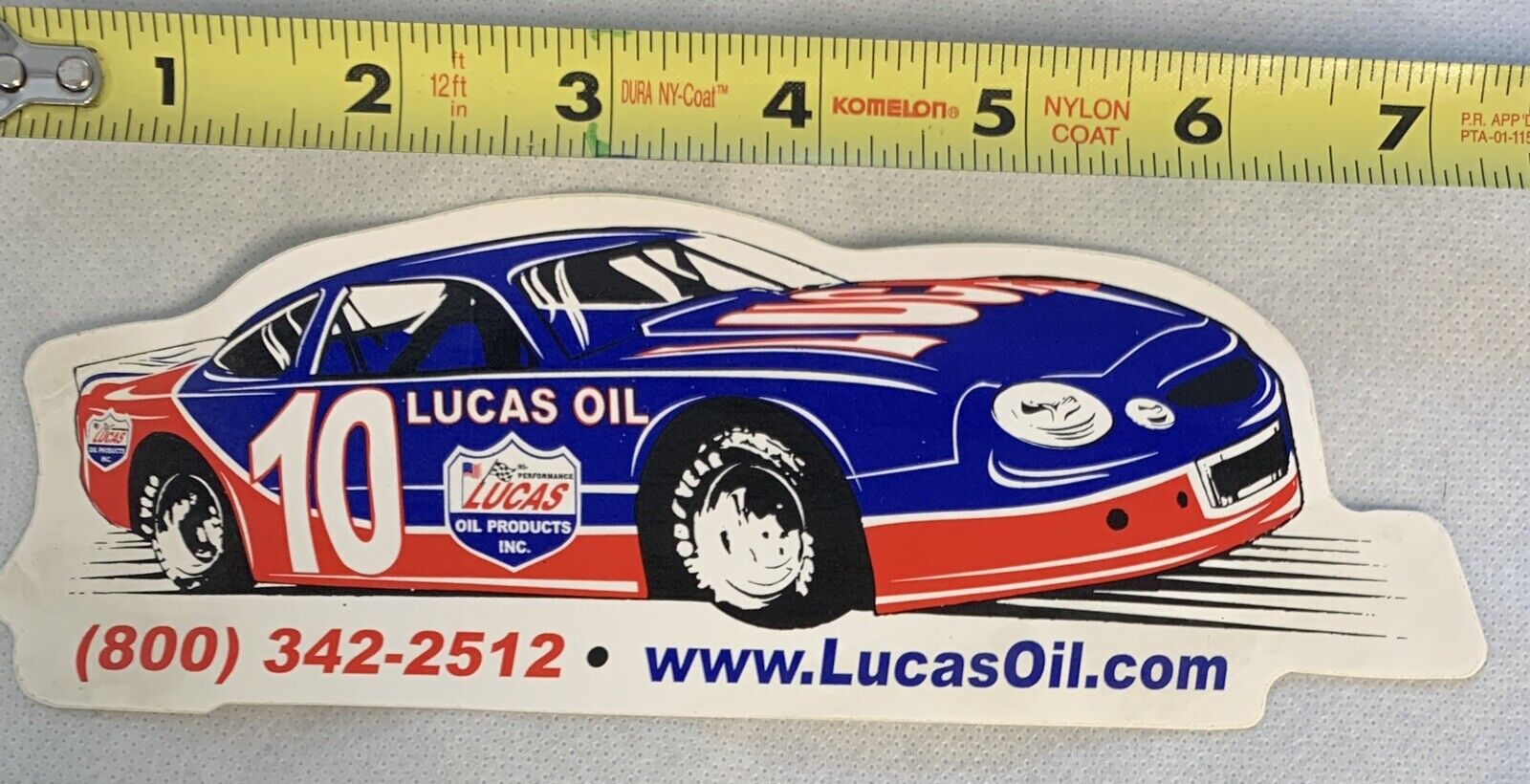 VINTAGE LUCAS PERFORMANCE OIL NASCAR #10 RACING STICKER EARLY 2000\'S OFF ROAD