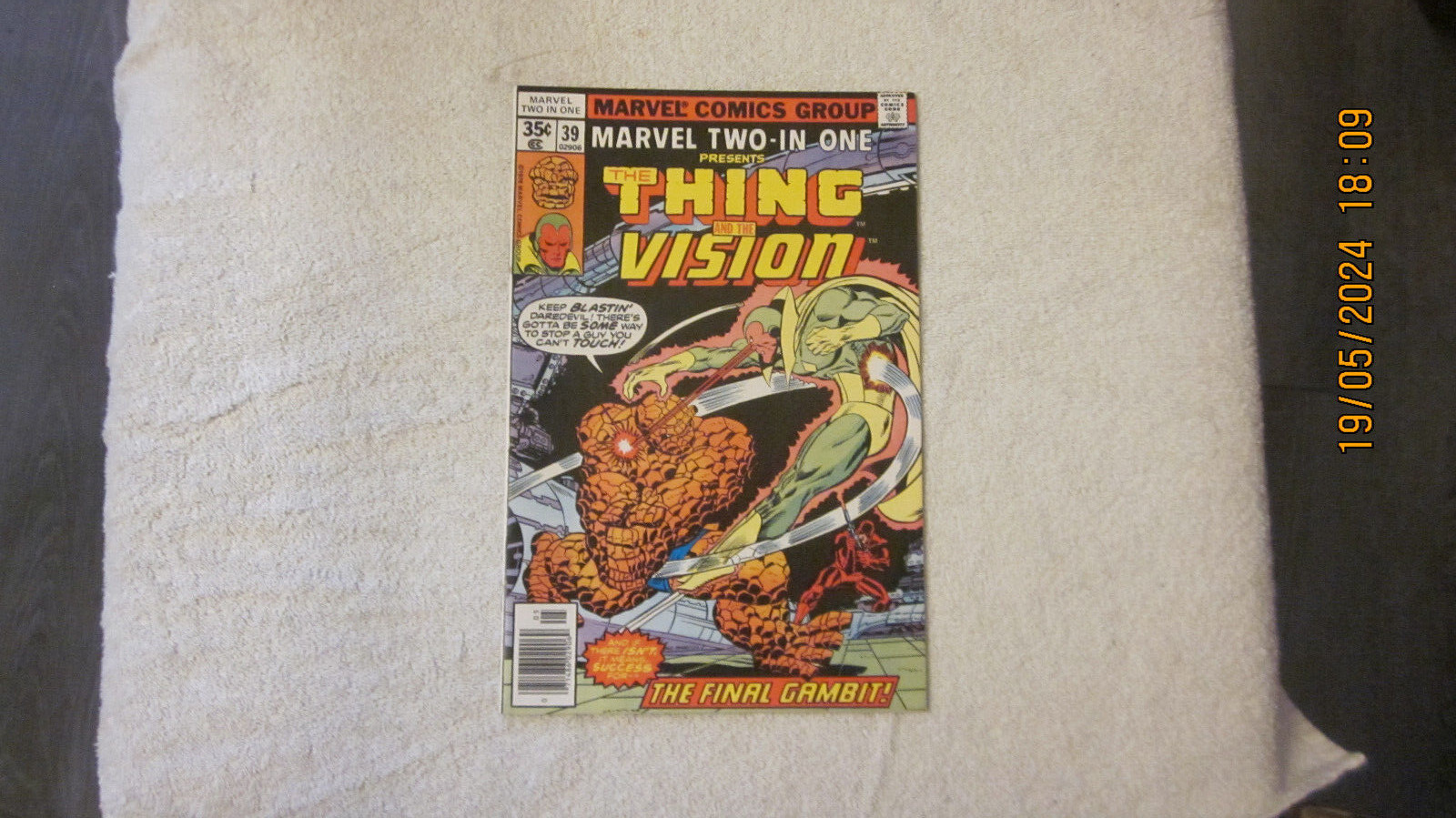 VINTAGE MARVEL COMICS MARVEL TWO-IN-ONE #39 THE THING AND VISION NM 9.4