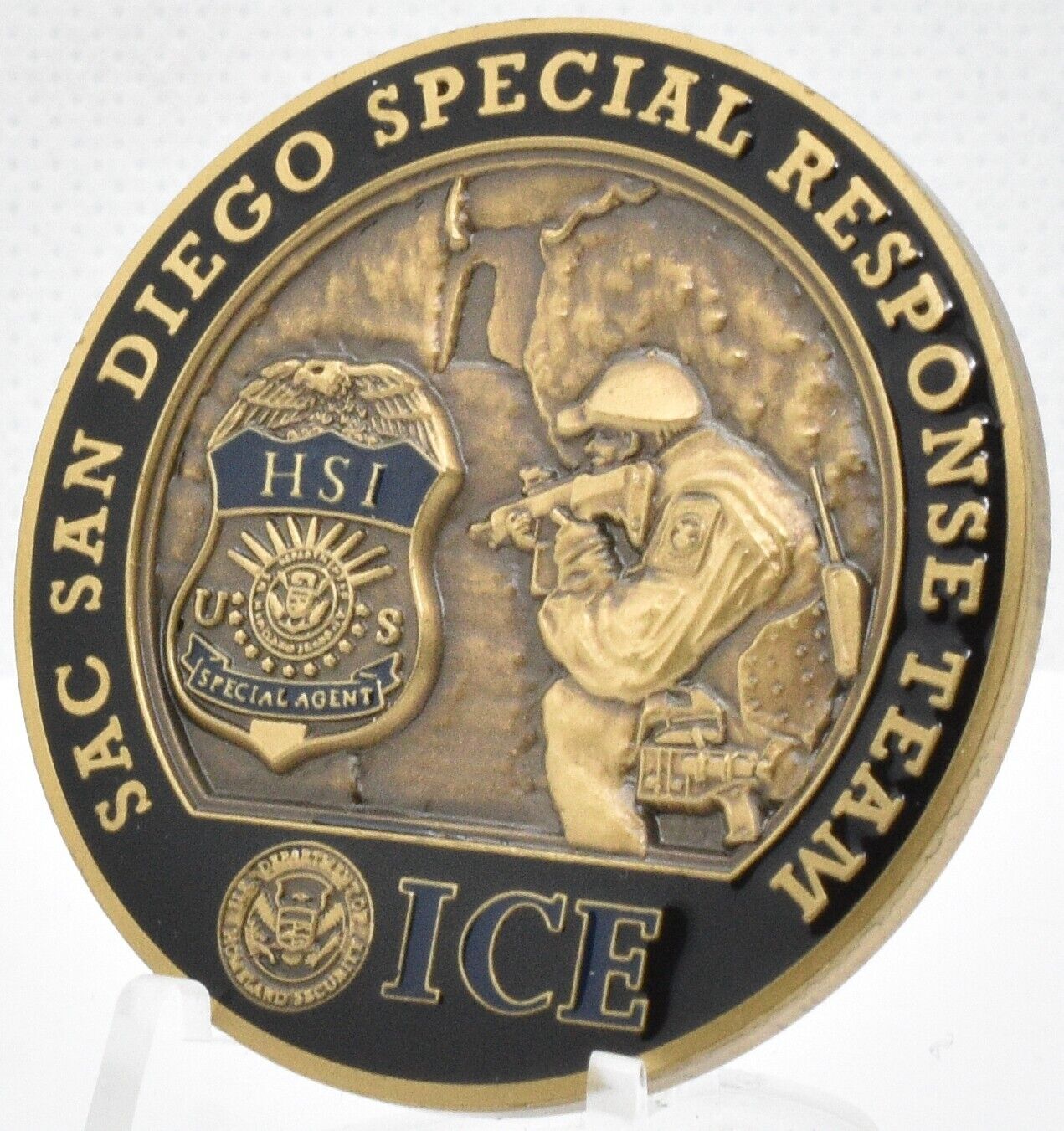 San Diego SAC Special Response Team ICE Homeland Sec Challenge Coin
