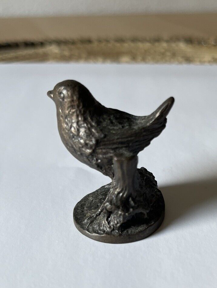 Vintage Scotland Pretty Bird Figurines Bronze Age Handmade Handpainted