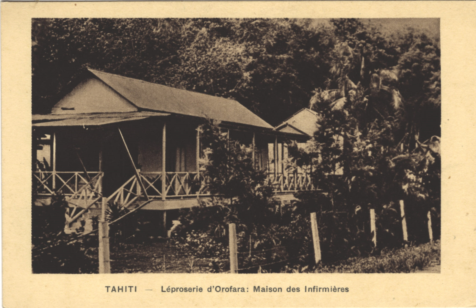 TAHITI French Polynesia OROFARA Leper Shop Nurses CPA 1930-1940 RARE
