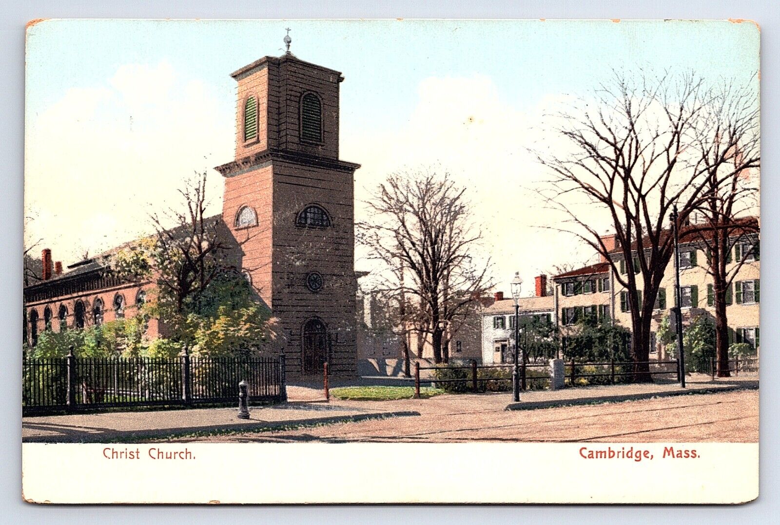 Postcard Christ Church in Cambridge Massachusetts MA