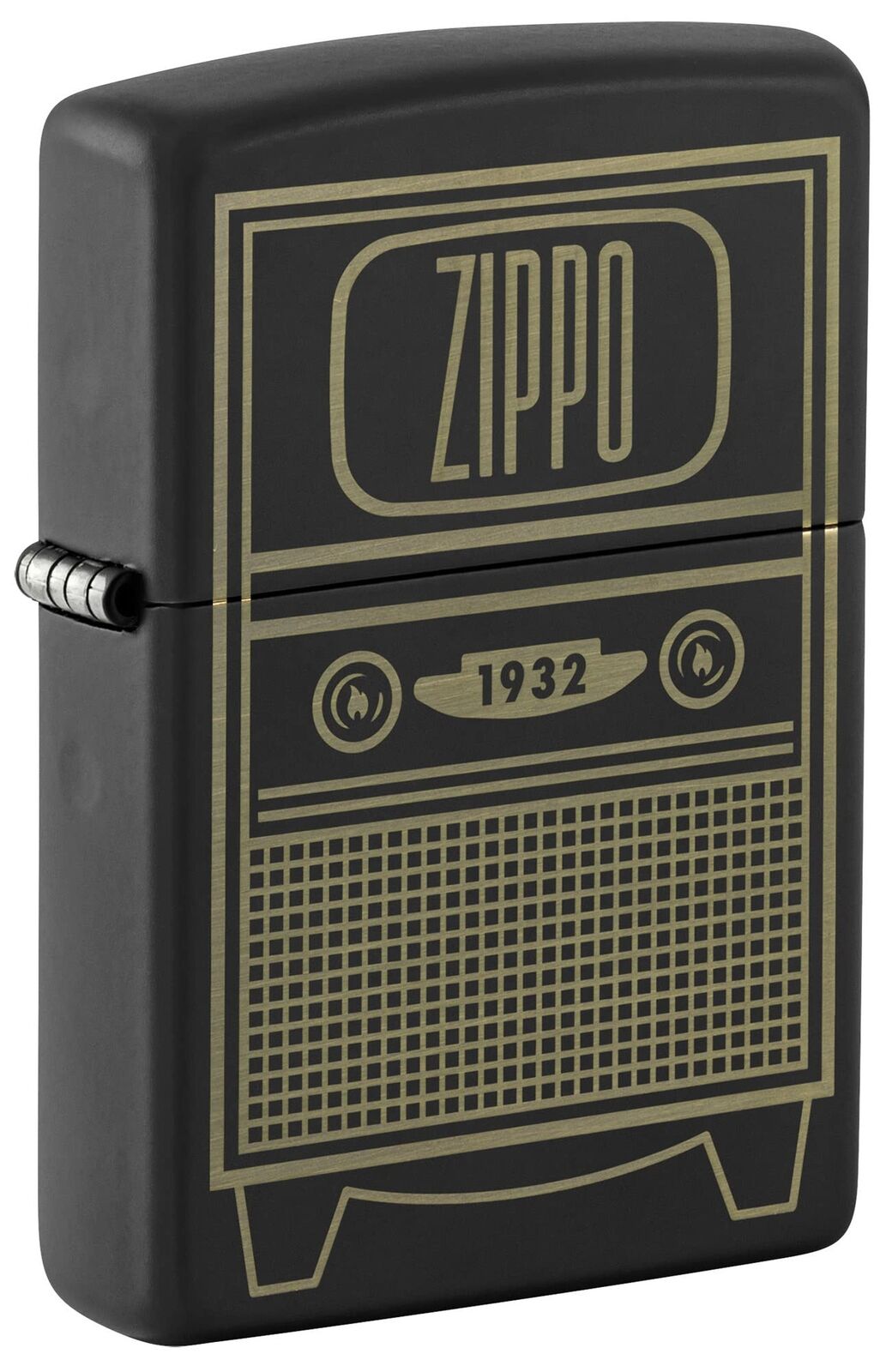 Zippo Vintage TV Design Black Matte Pocket Lighter 48619-104173