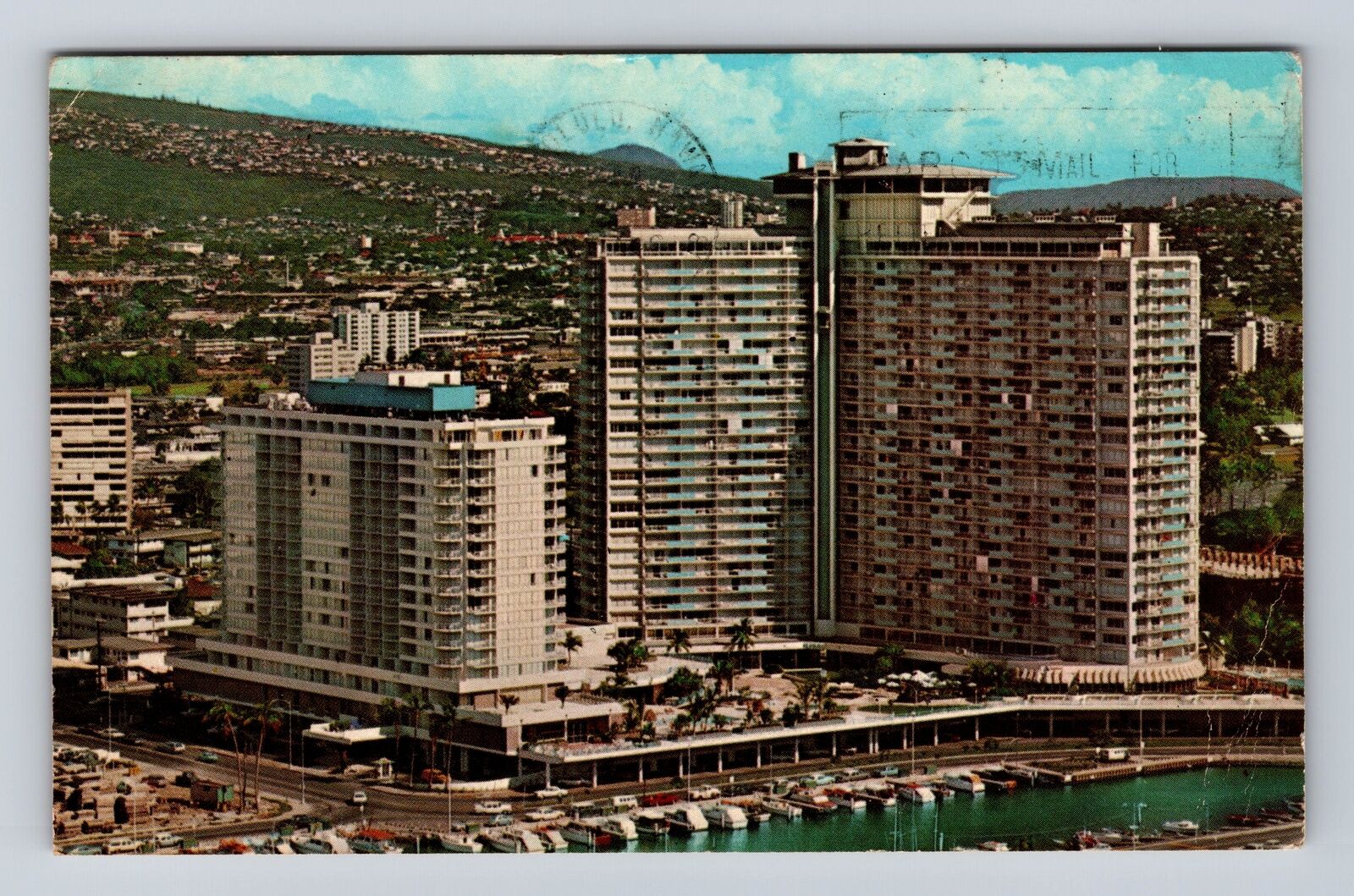 Waikiki HI-Hawaii, IlIkaI Hotel, Advertisement, Antique, Vintage c1968 Postcard