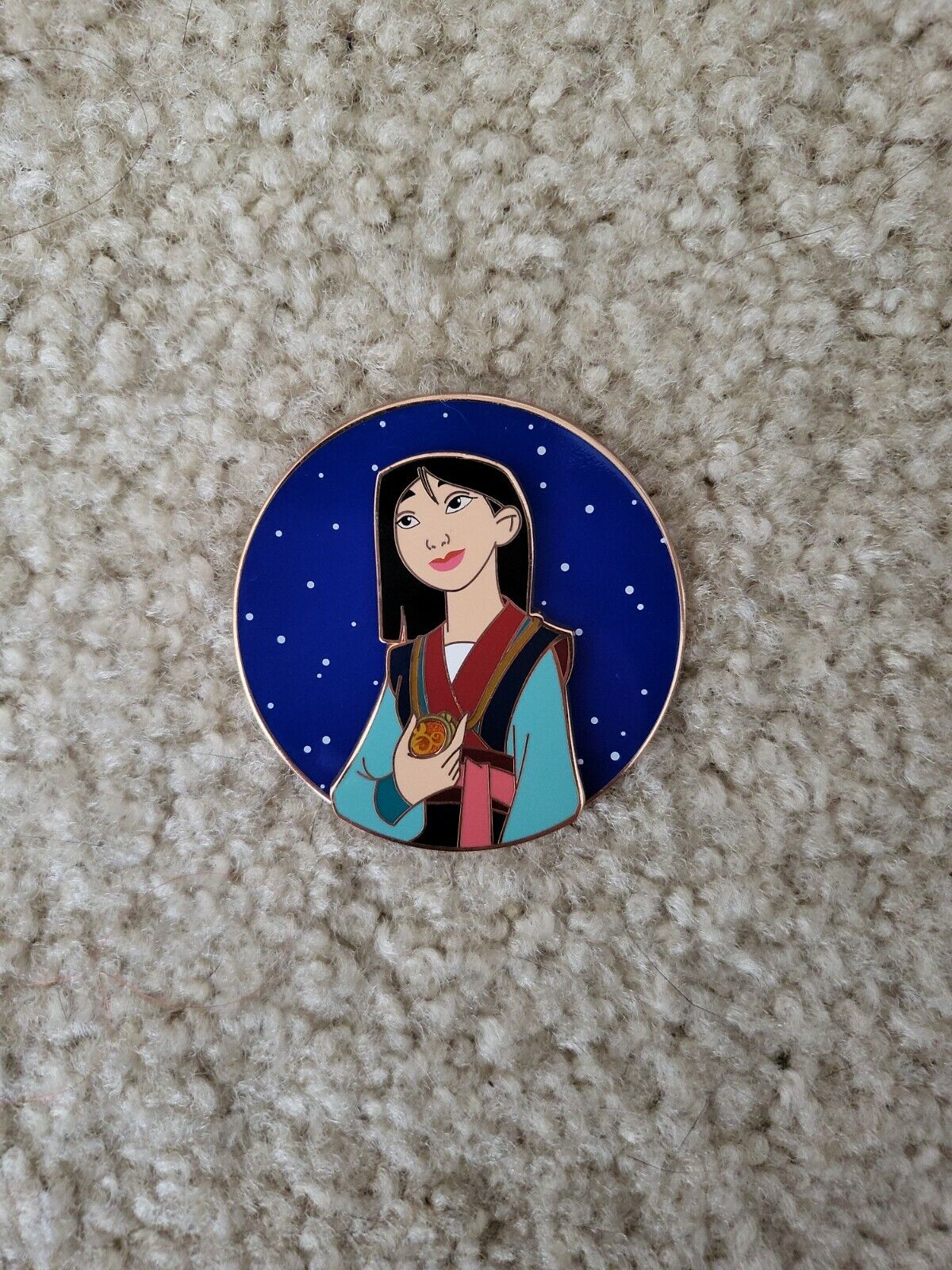 Mulan Official Mini Beloved Beauties Disney Fantasy Rosegold Pin Le 35 
