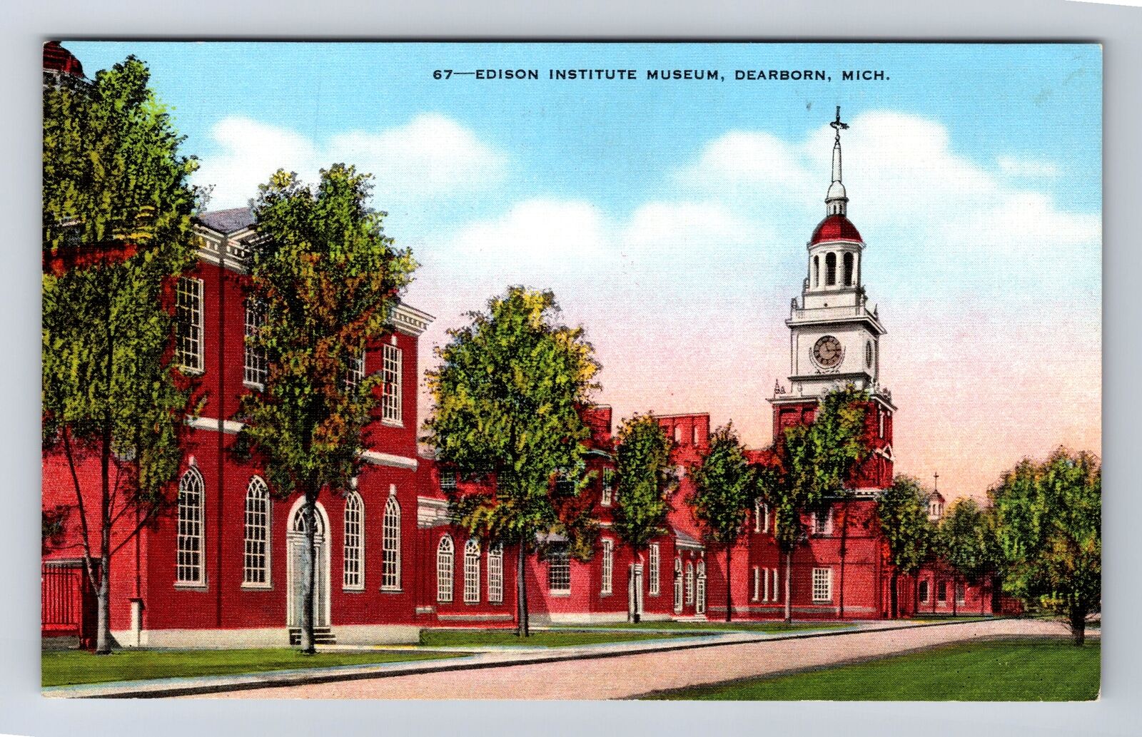 Dearborn MI-Michigan, Edison Institute Museum, Antique, Vintage Postcard