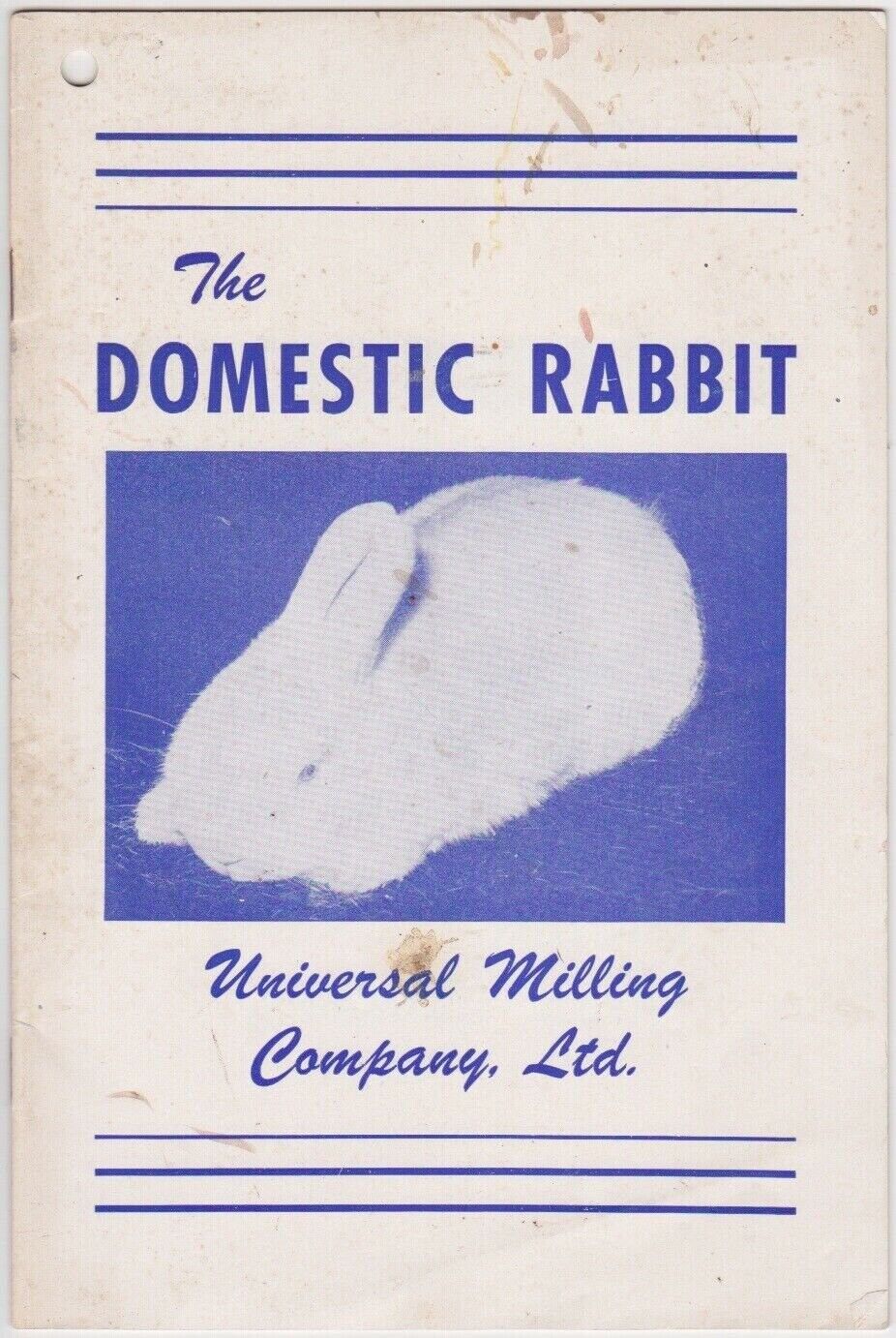 Domestic Rabbit Universal Milling Raising Breeding Harvesting Booklet RARE VTG