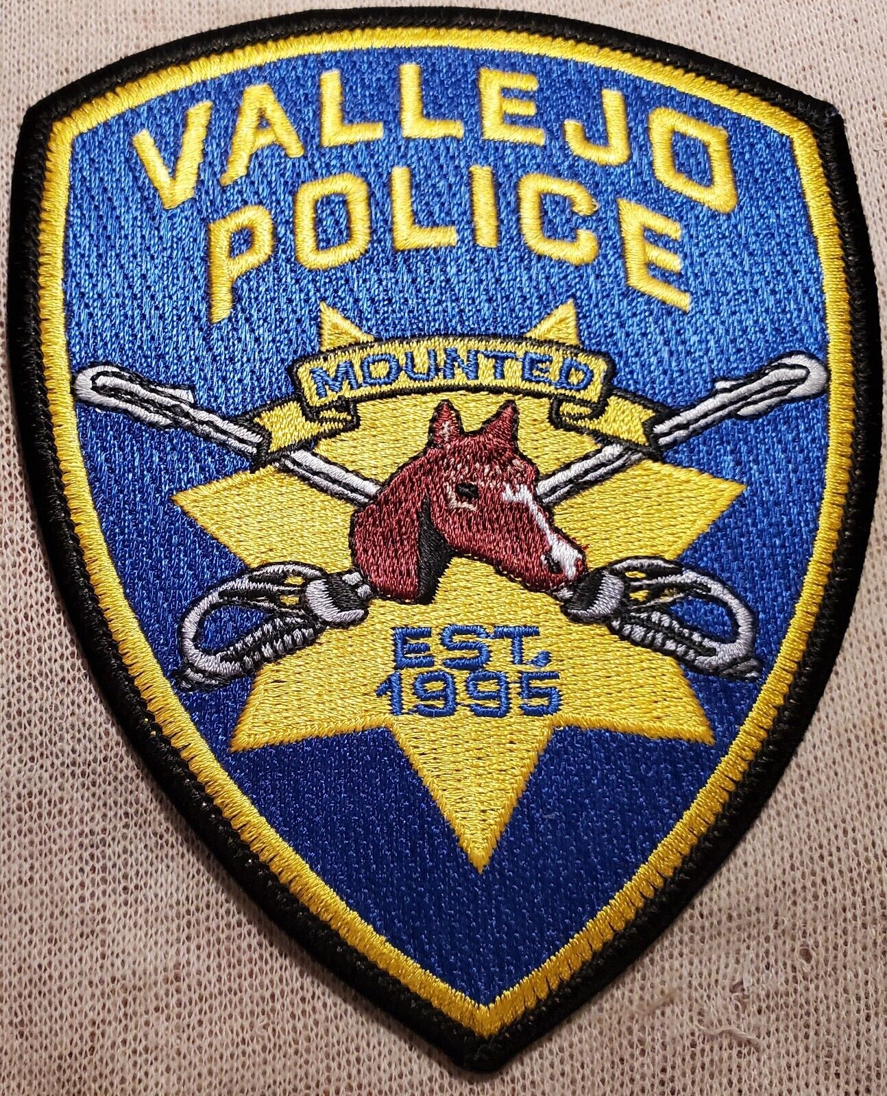 CA Vallejo California Mounted Unit Police Shoulder Patch