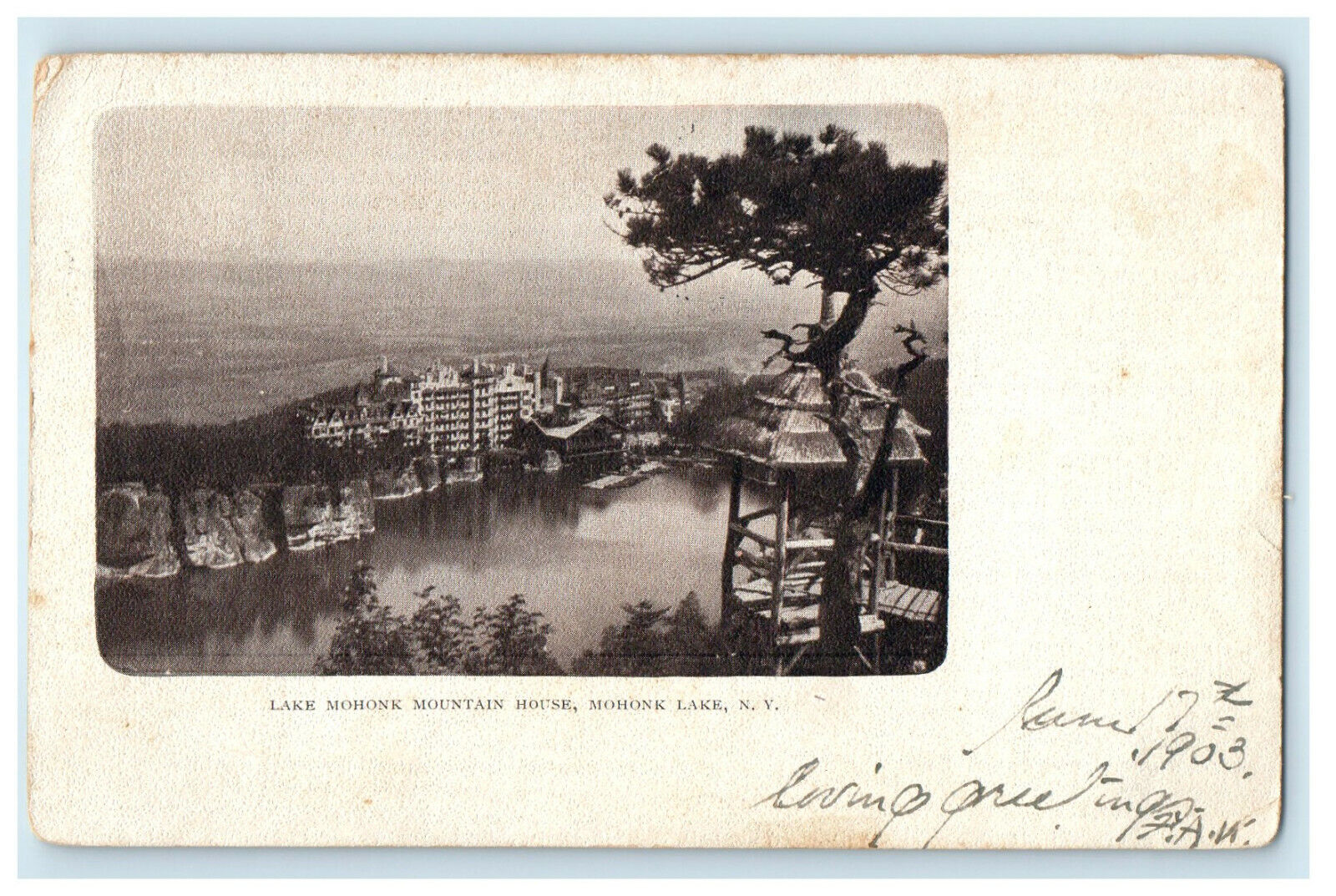 1903 Lake Mohonk Mountain House, Lake Mohonk New York NY Antique Posted Postcard