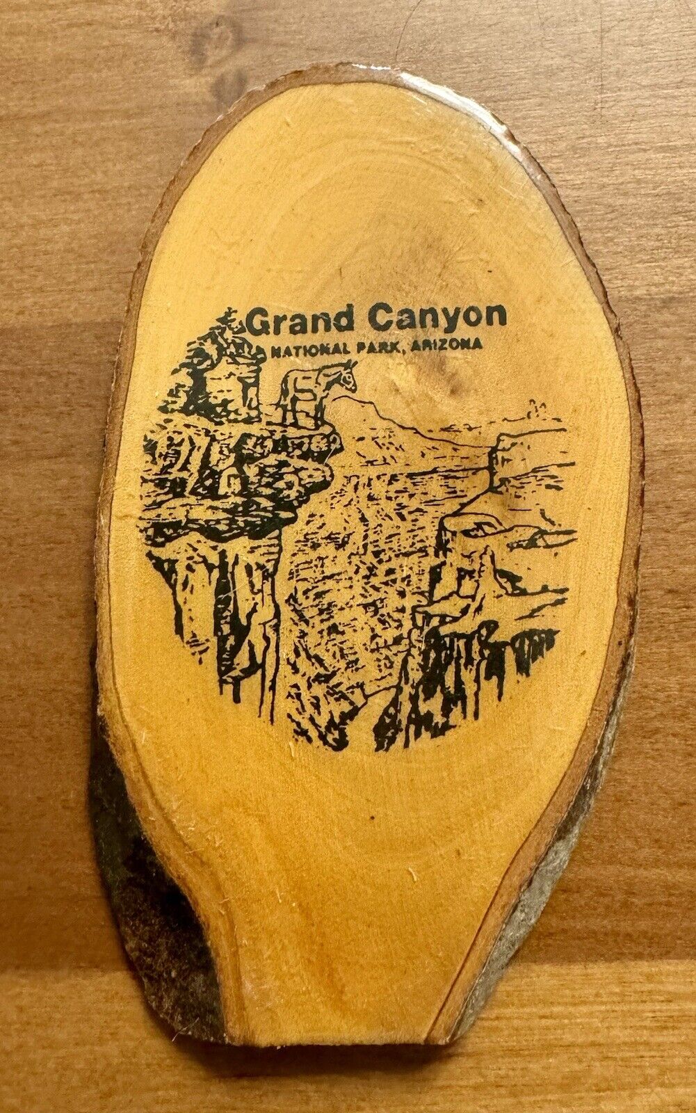 Vintage Grand Canyon National Park NV Nevada Tree Bark Souvenir Fridge Magnet