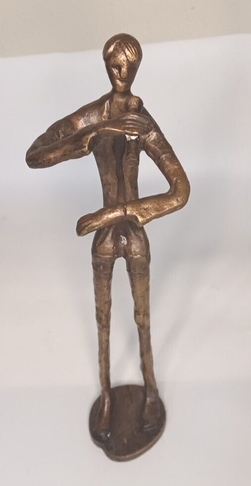 VTG Sculpture Brass Bronze  Man Singing 10-1/2\