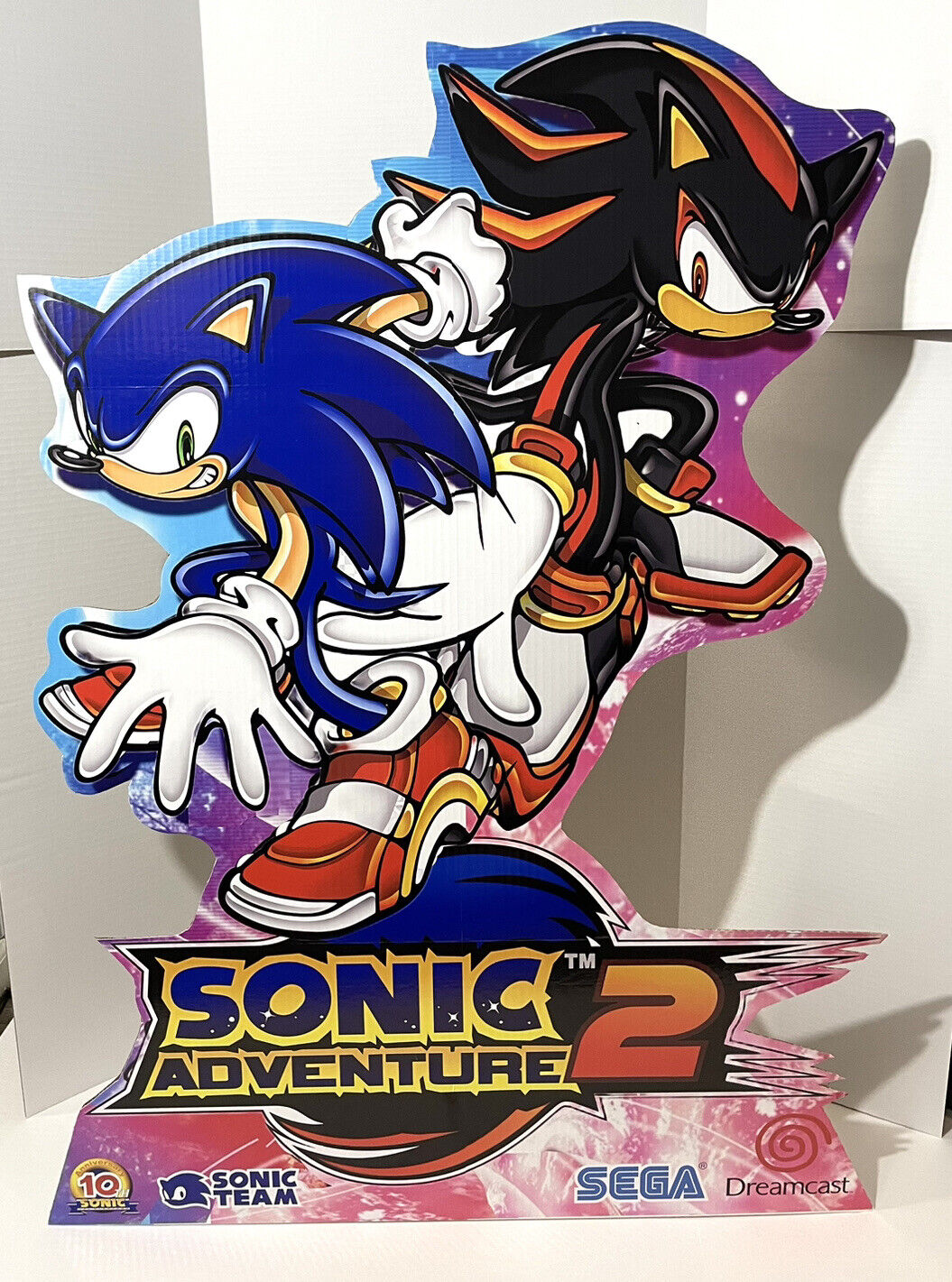 Sonic Adventure 2 Reproduction Standee Sega 35x46” Display Stand Dreamcast