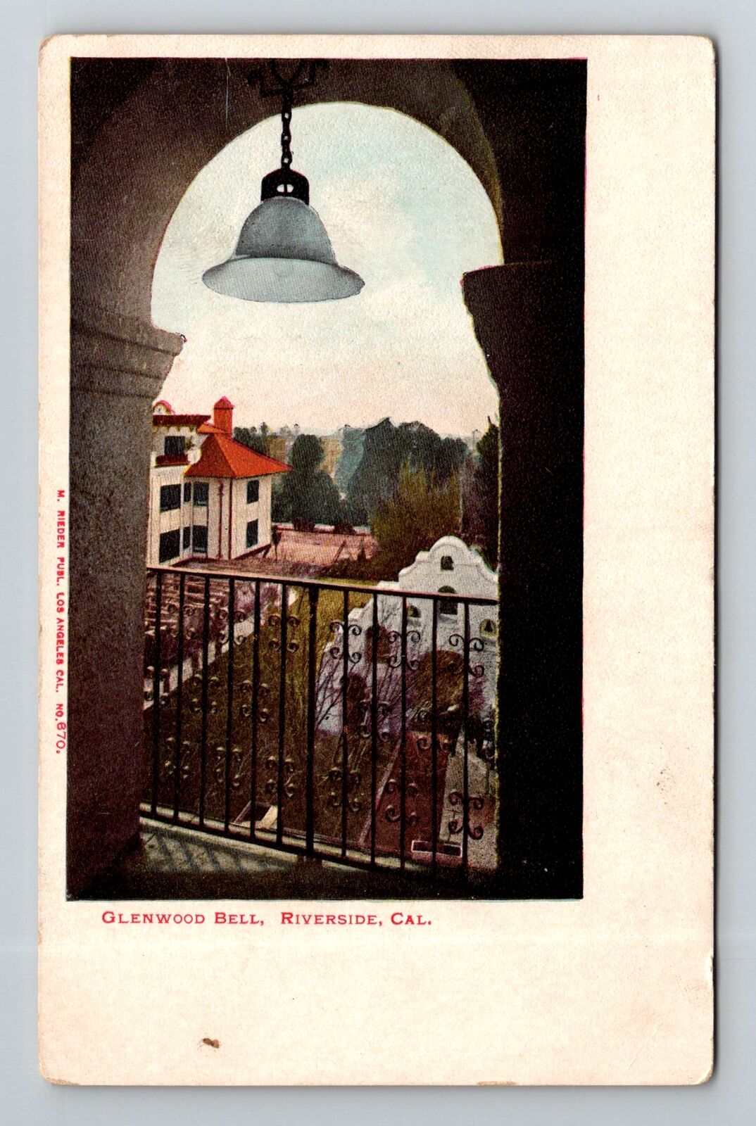 Riverside CA-California, Glenwood Bell, Vintage Postcard