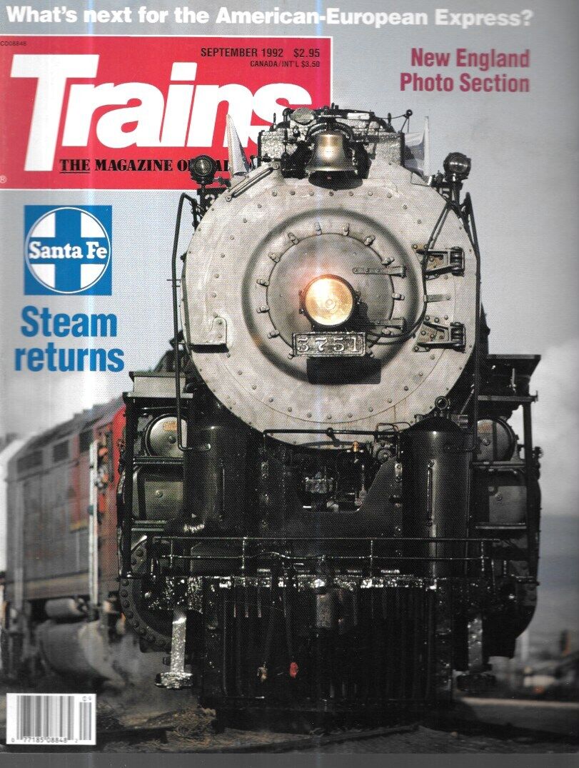 Trains Sept. 1992 Santa Fe Steam New England Chicago, Missouri & Western CM&W