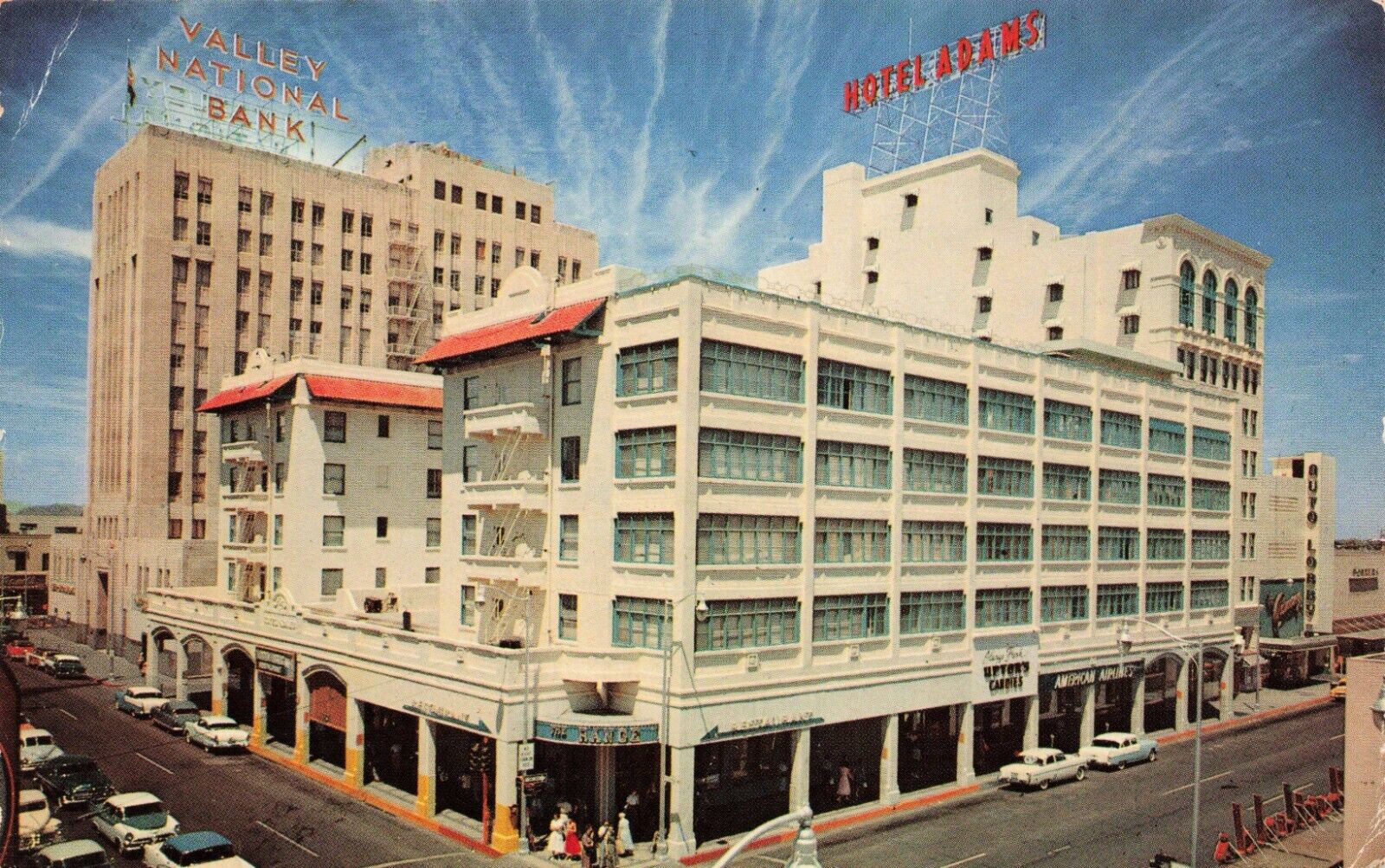 Postcard Hotel Adams Sky Pool and Patio Phoenix Arizona Used/Posted 1958 Vintage