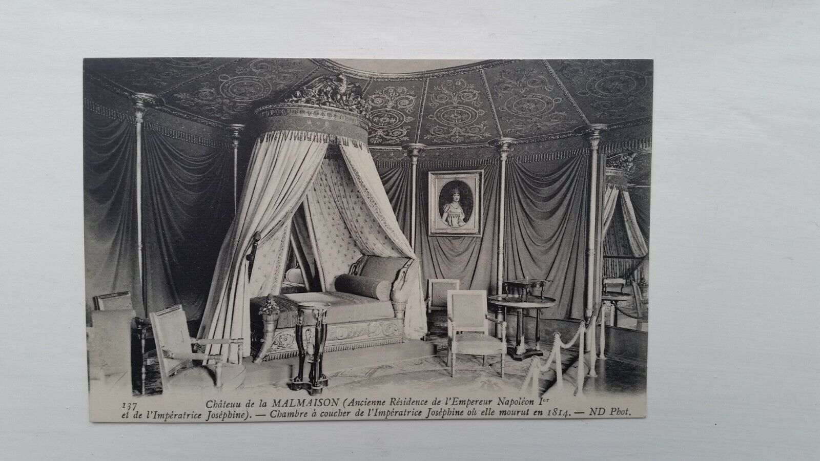 CHATEAU DE LA MALMAISON Empress Joséphine Bedroom Vintage Postcard (Napoleon)