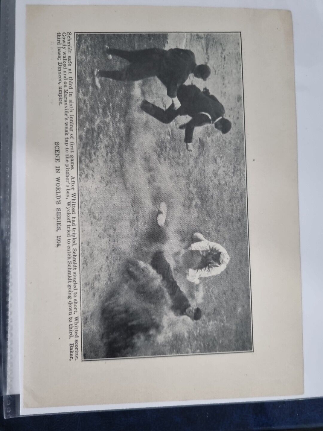 1914 World Series Picture - Possum Whitted Article and Image