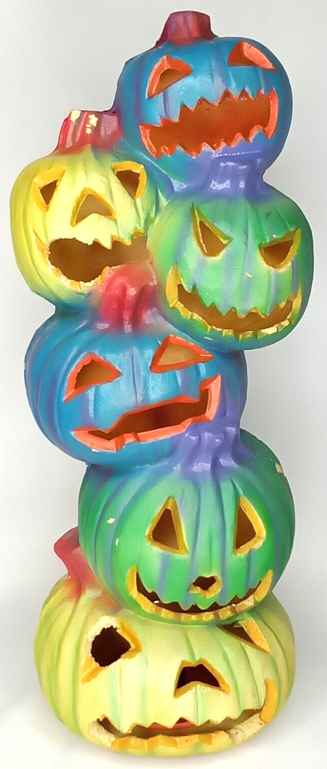 Halloween Jack O Lantern Lisa Frank Trendmasters Lighted Vintage Spooky Decor