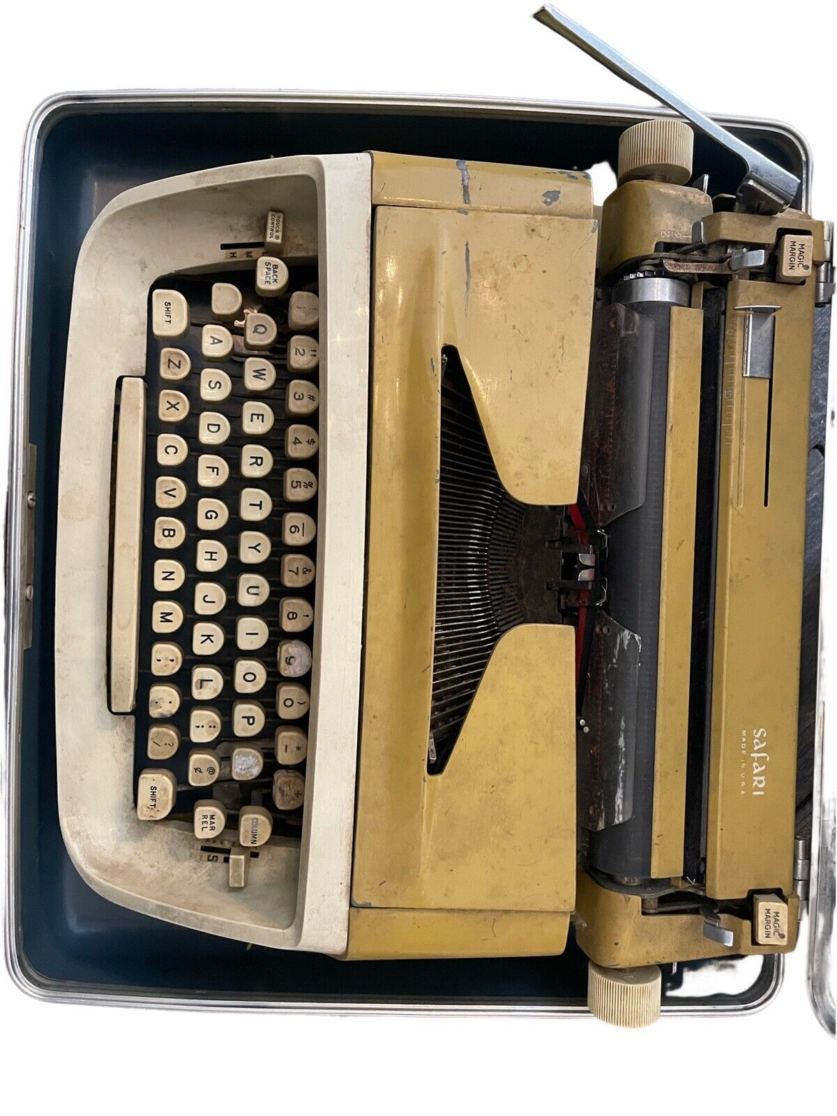 Vintage 1940s Royal Safari Manual Portable Typewriter With Casework