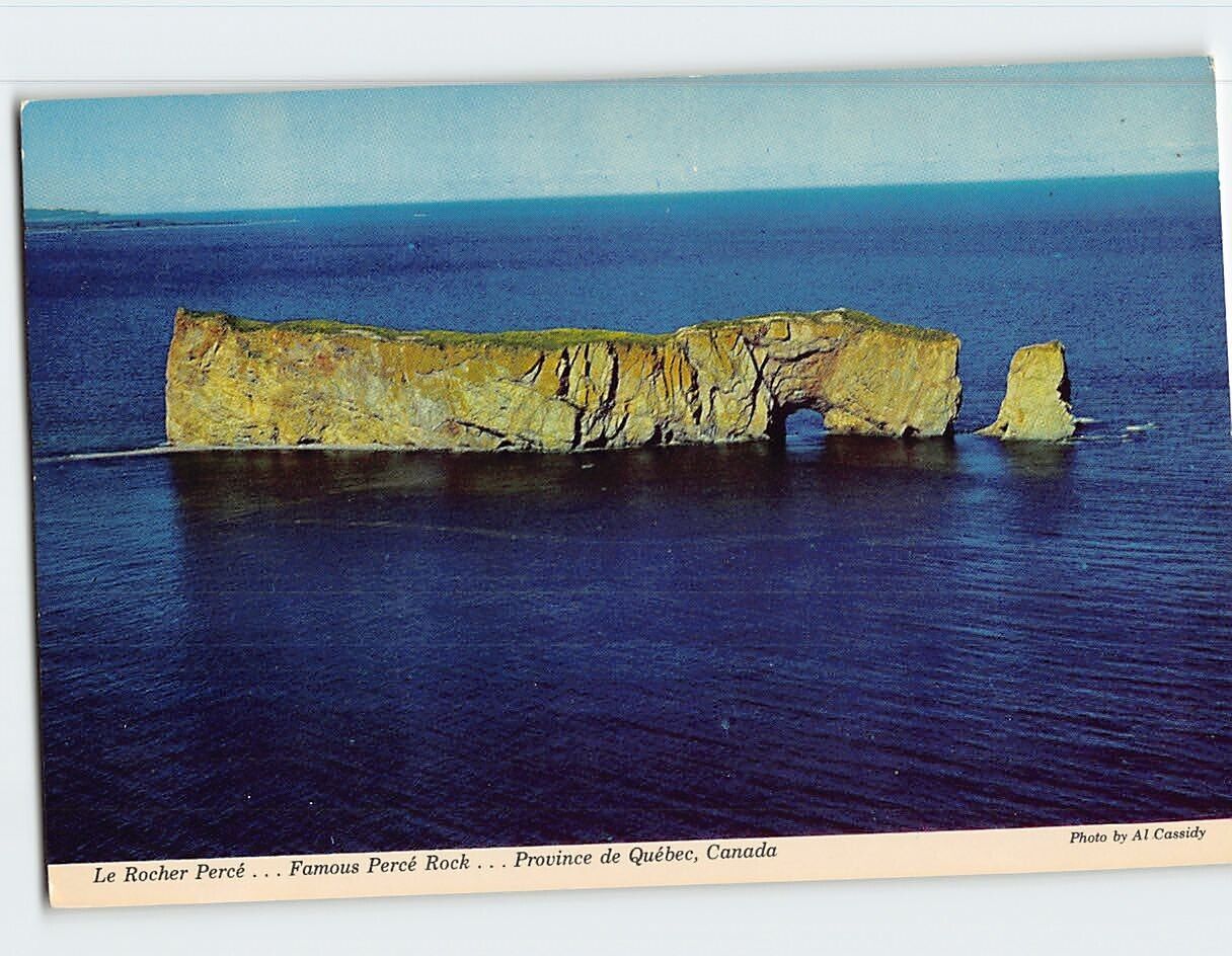 Postcard Famous Percé Rock Percé Canada