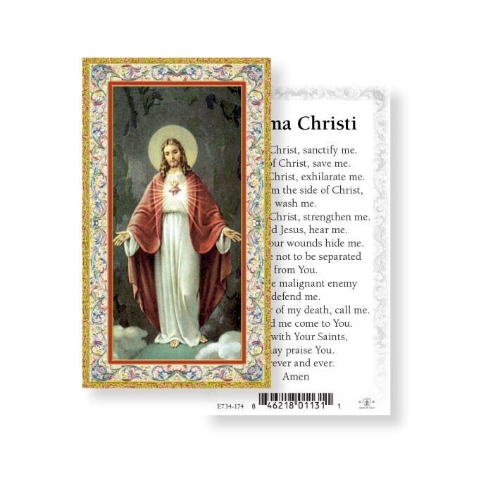Anima Christi LAMINATED Holy Card (5-pack) with Two Free Bonus Prayer Cards