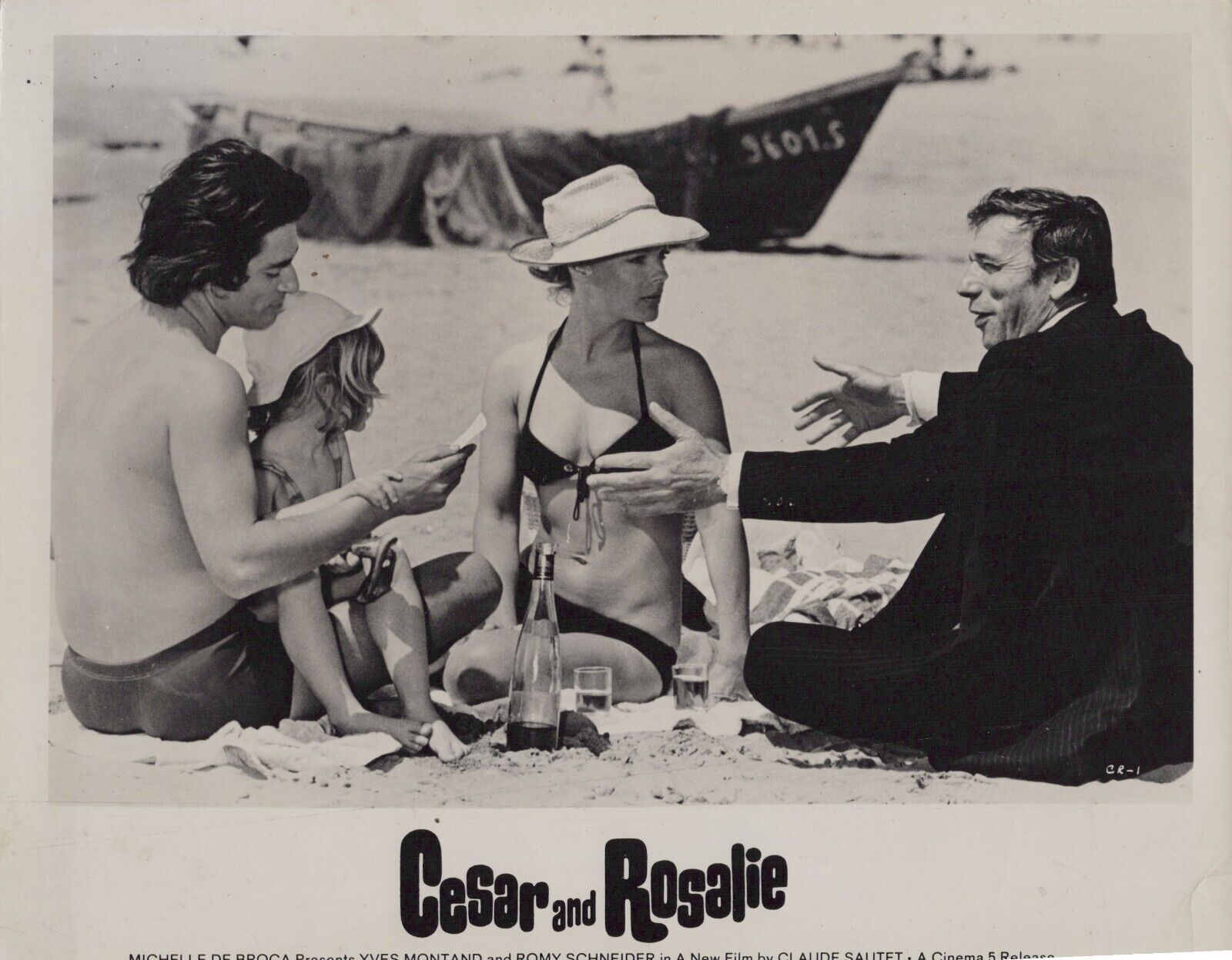 Romy Schneider + Yves Montand + Sami Frey in César & Rosalie (1972) Photo K 145