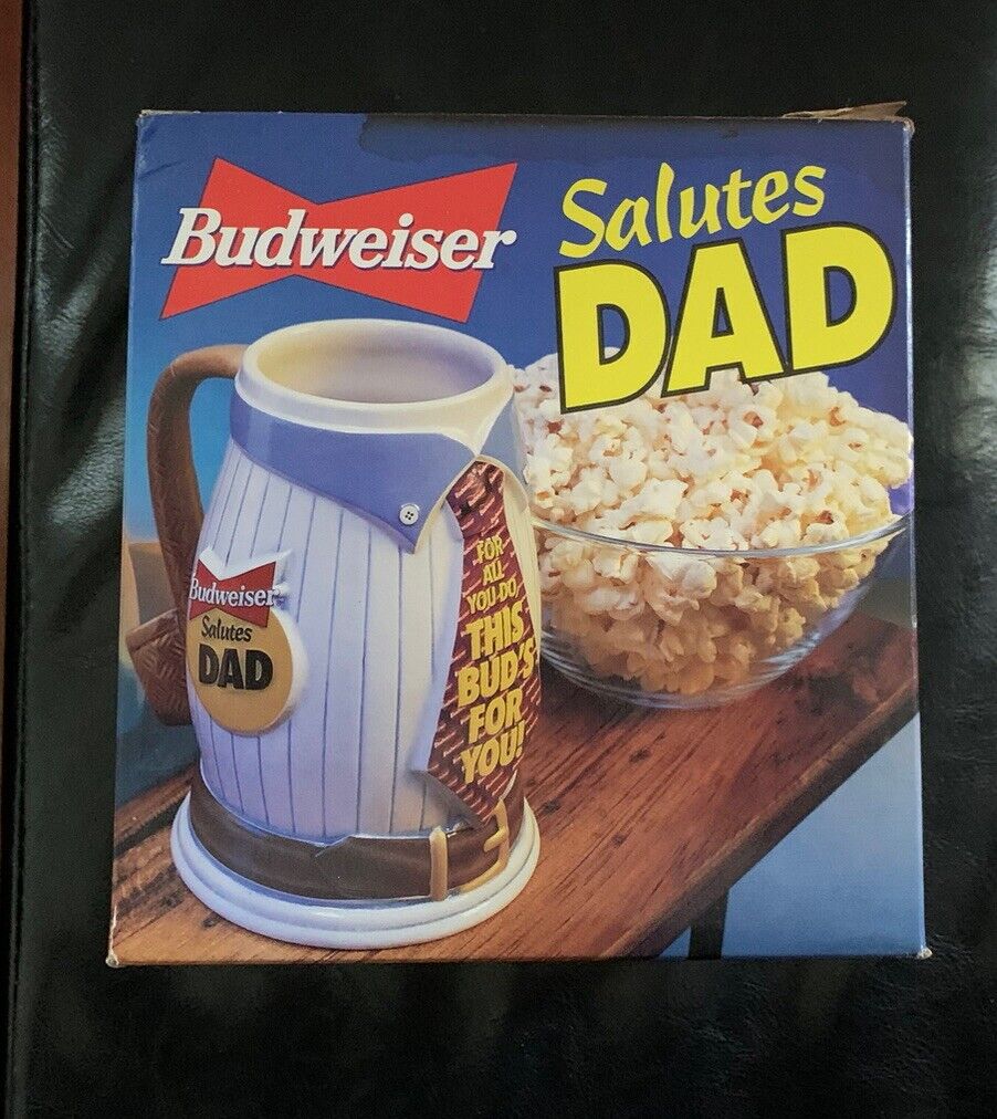 1996 Anheuser Busch Budweiser Salutes Dad  Beer Stein Father\'s Day