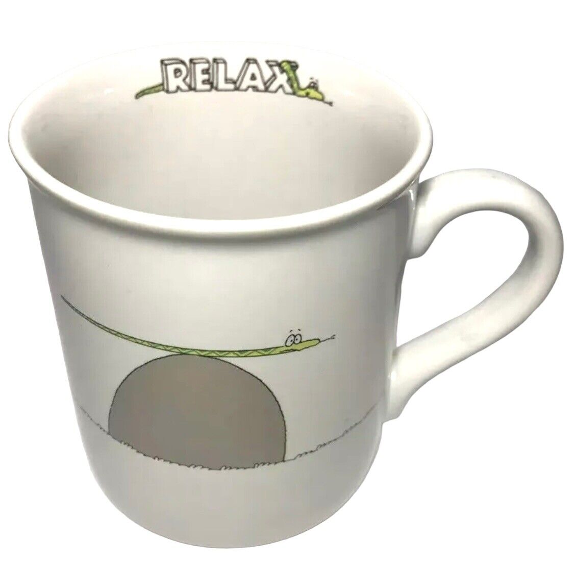 Vintage Rim Shots Work Ceramic Coffee Mug Cup Stress Anxiety Relax Hallmark 1985
