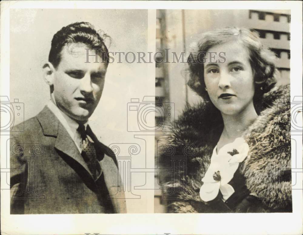 1933 Press Photo John Jacob Astor & Eileen S.S. Gillespie announce engagement