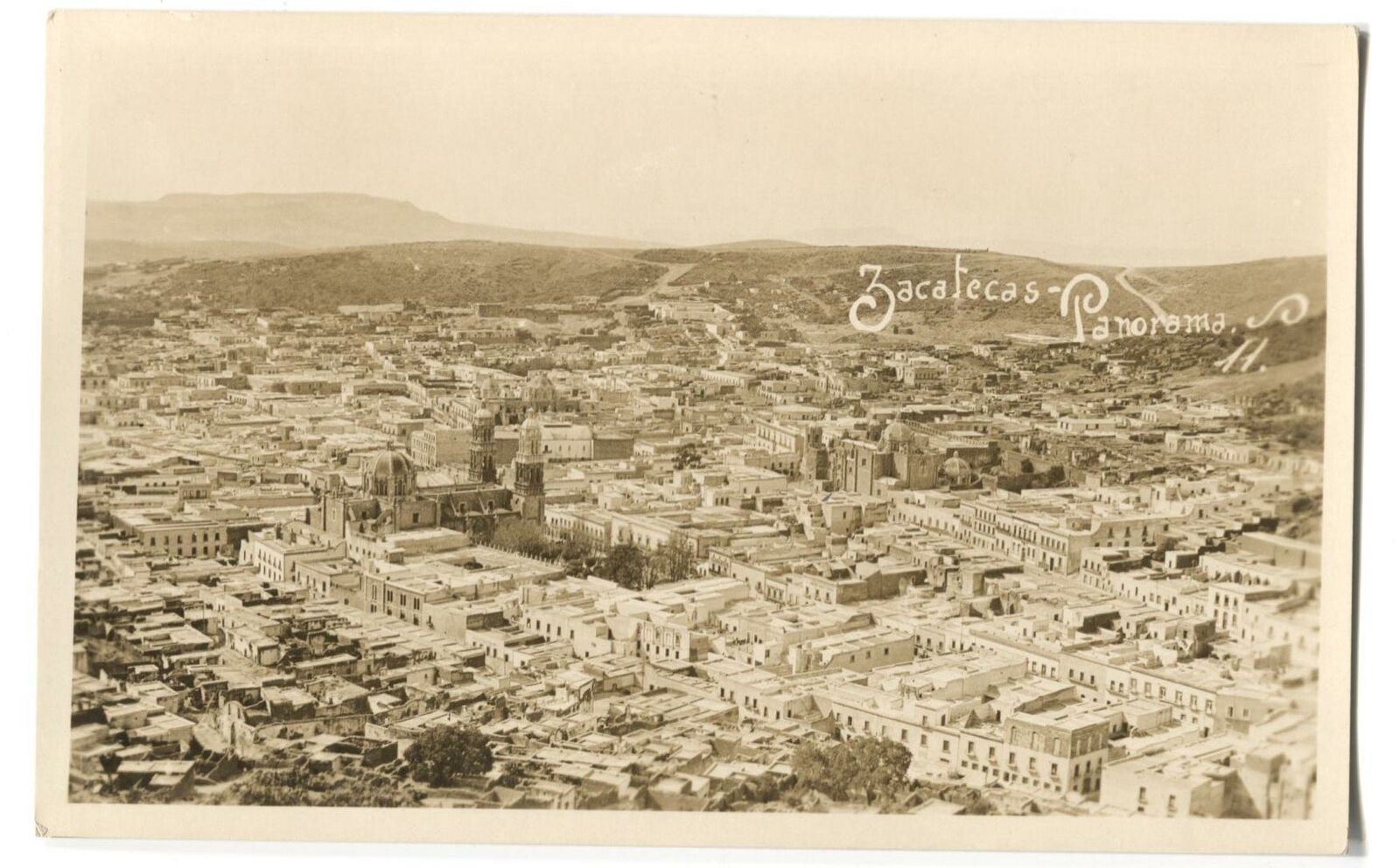 RPPC Postcard Panorama Zacatecas Mexico 