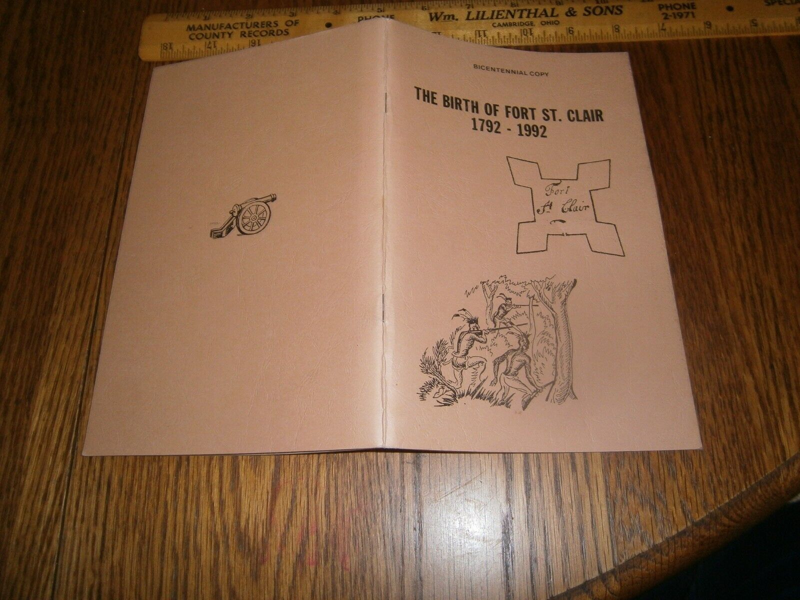 1992 BIRTH OF FORT ST. CLAIR EATON OHIO PREBLE COUNTY BICENTENNIAL COPY BOOKLET